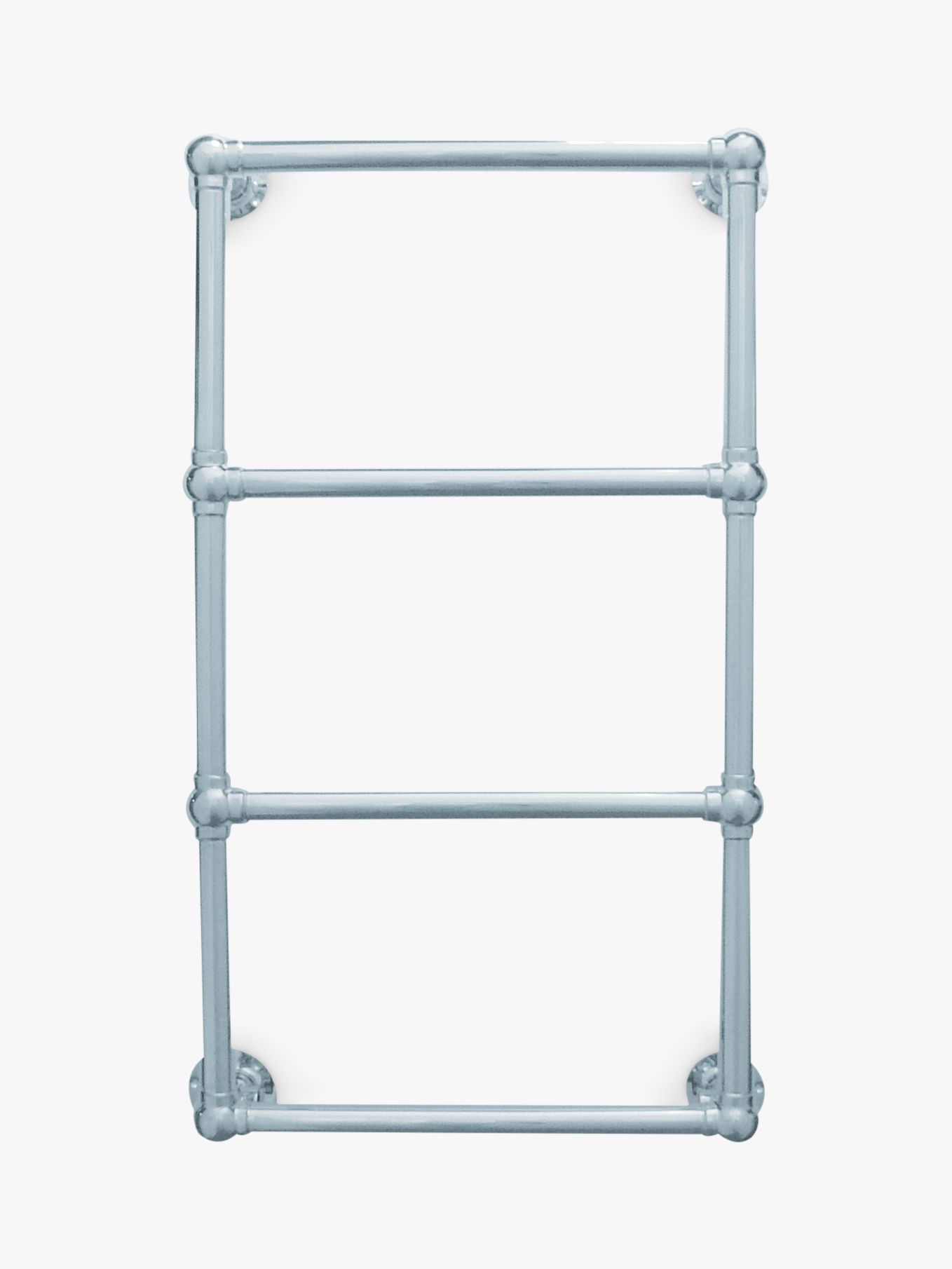 John Lewis & Partners Seagrove Dual Fuel Heated Towel Rail and Valves, from the Wall