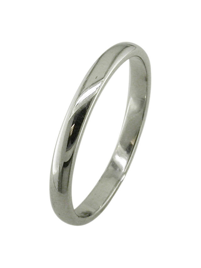 E.W Adams 18ct White Gold 2.5mm Court Wedding Ring