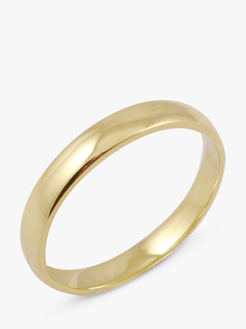 E.W Adams 18ct Yellow Gold 3mm Court Wedding Ring, Yellow Gold