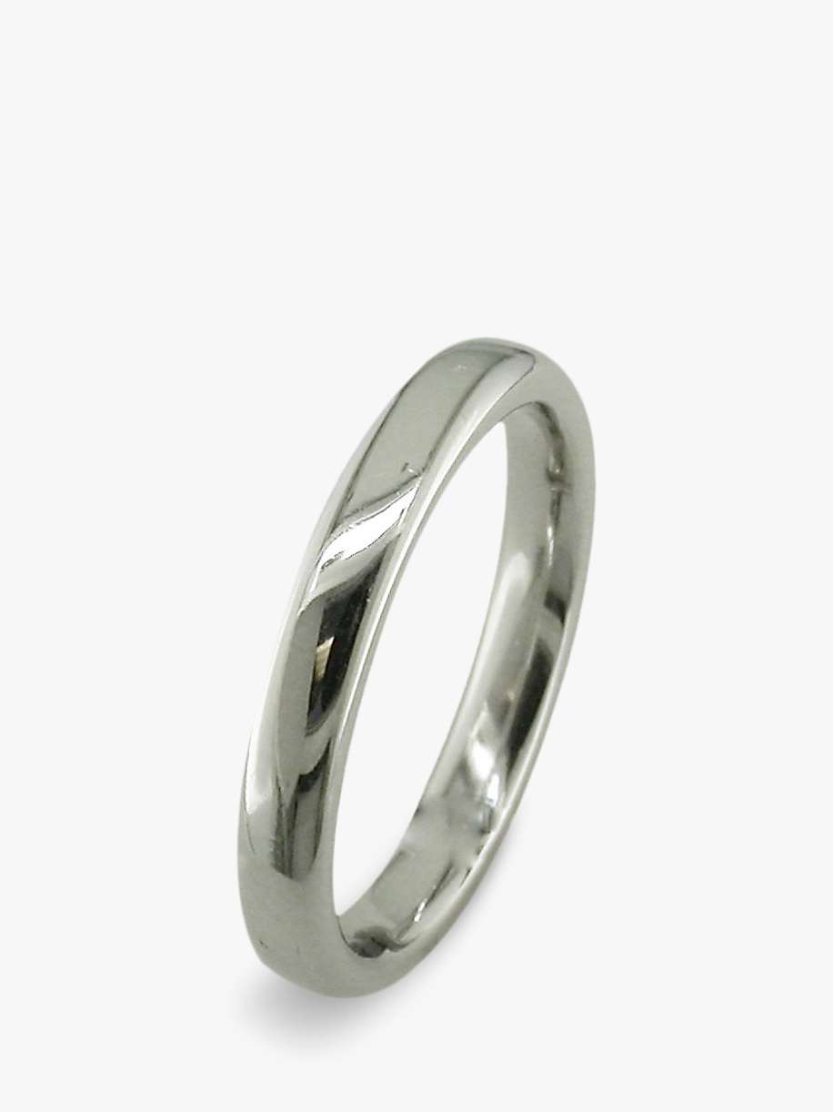 Buy E.W Adams Platinum 3mm Court Wedding Ring, Platinum Online at johnlewis.com