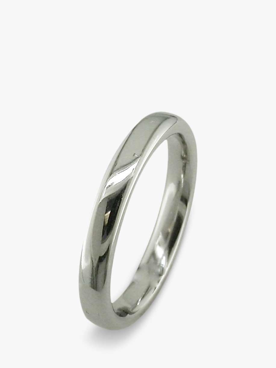 Buy E.W Adams 18ct White Gold 3mm Court Wedding Ring Online at johnlewis.com