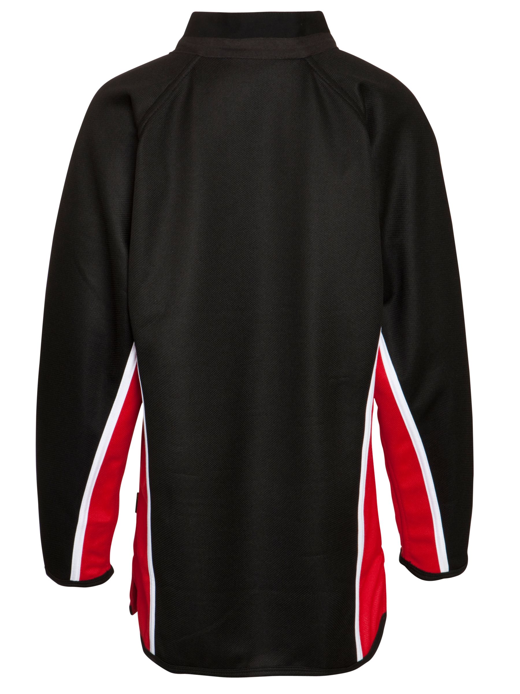 red and black rugby jersey