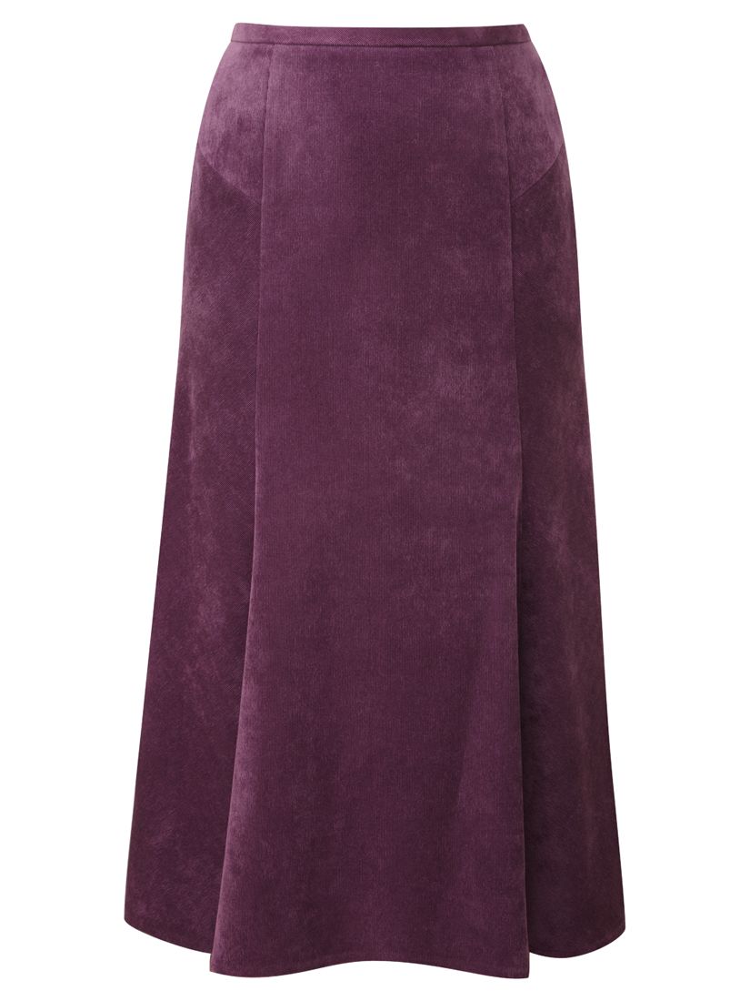 Viyella Corduroy Skirt, Purple at John Lewis & Partners