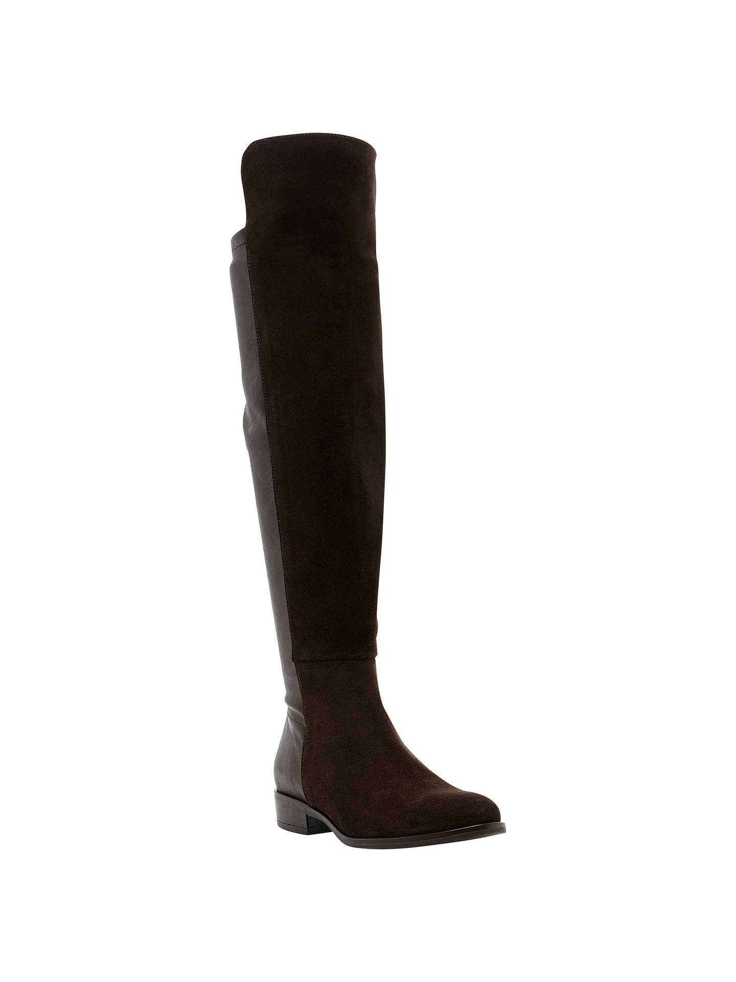 Dune Trish Over The Knee Boots, Brown Suede at John Lewis & Partners