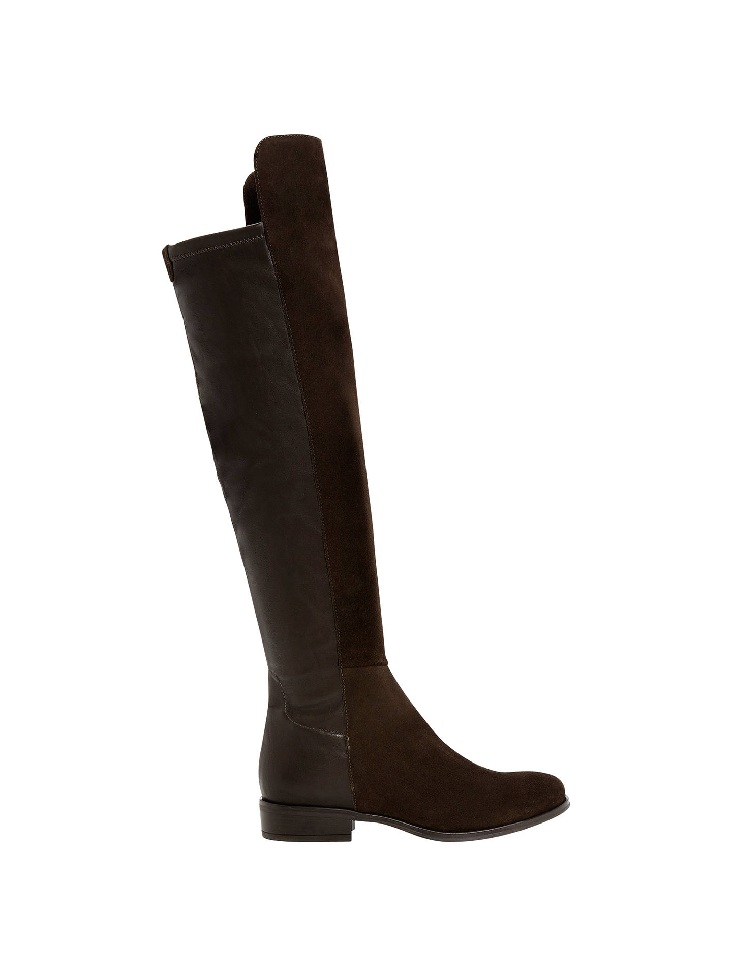 Dune Trish Over The Knee Boots, Brown Suede at John Lewis & Partners
