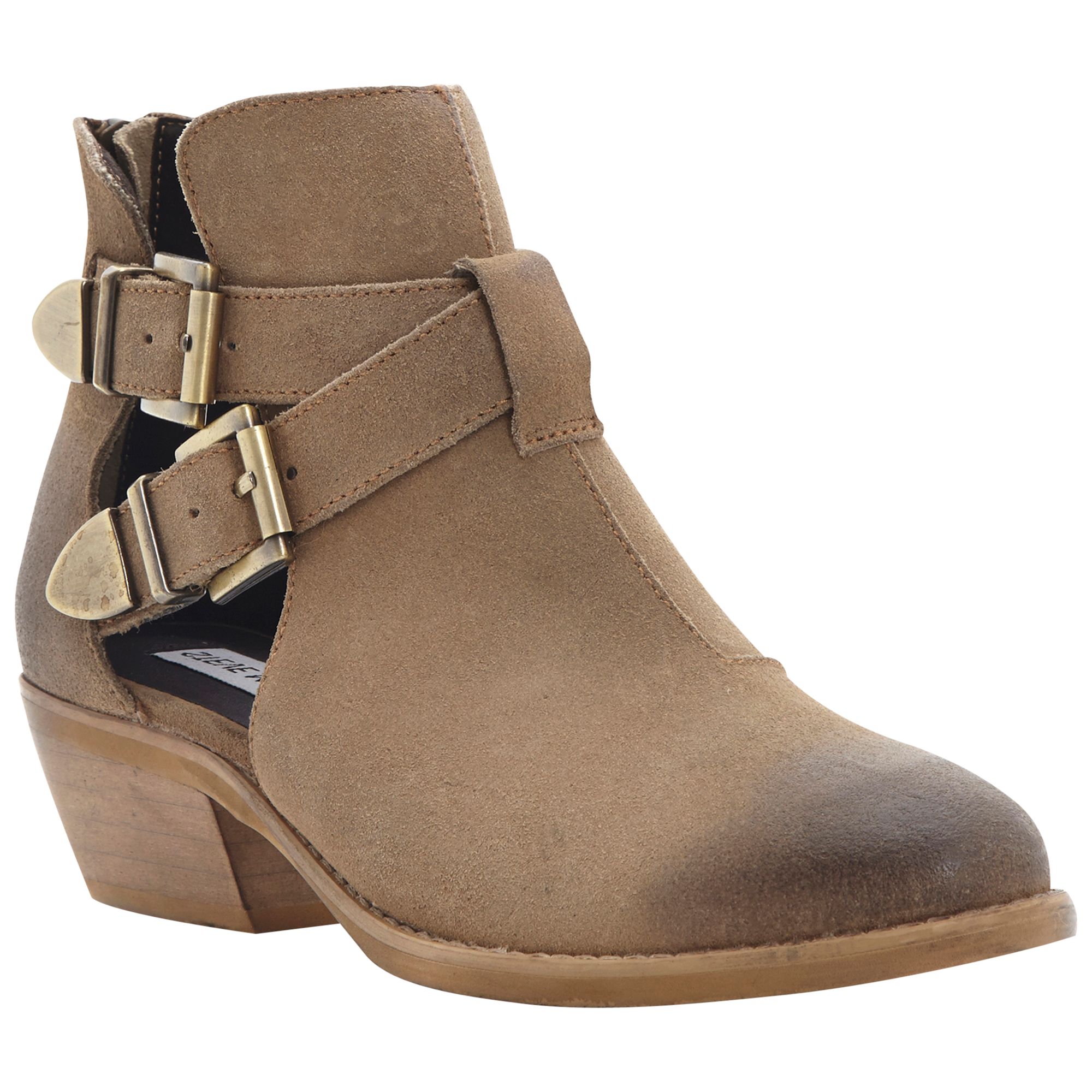 Steve Madden Cinch Suede Ankle Boots, Taupe at John Lewis & Partners