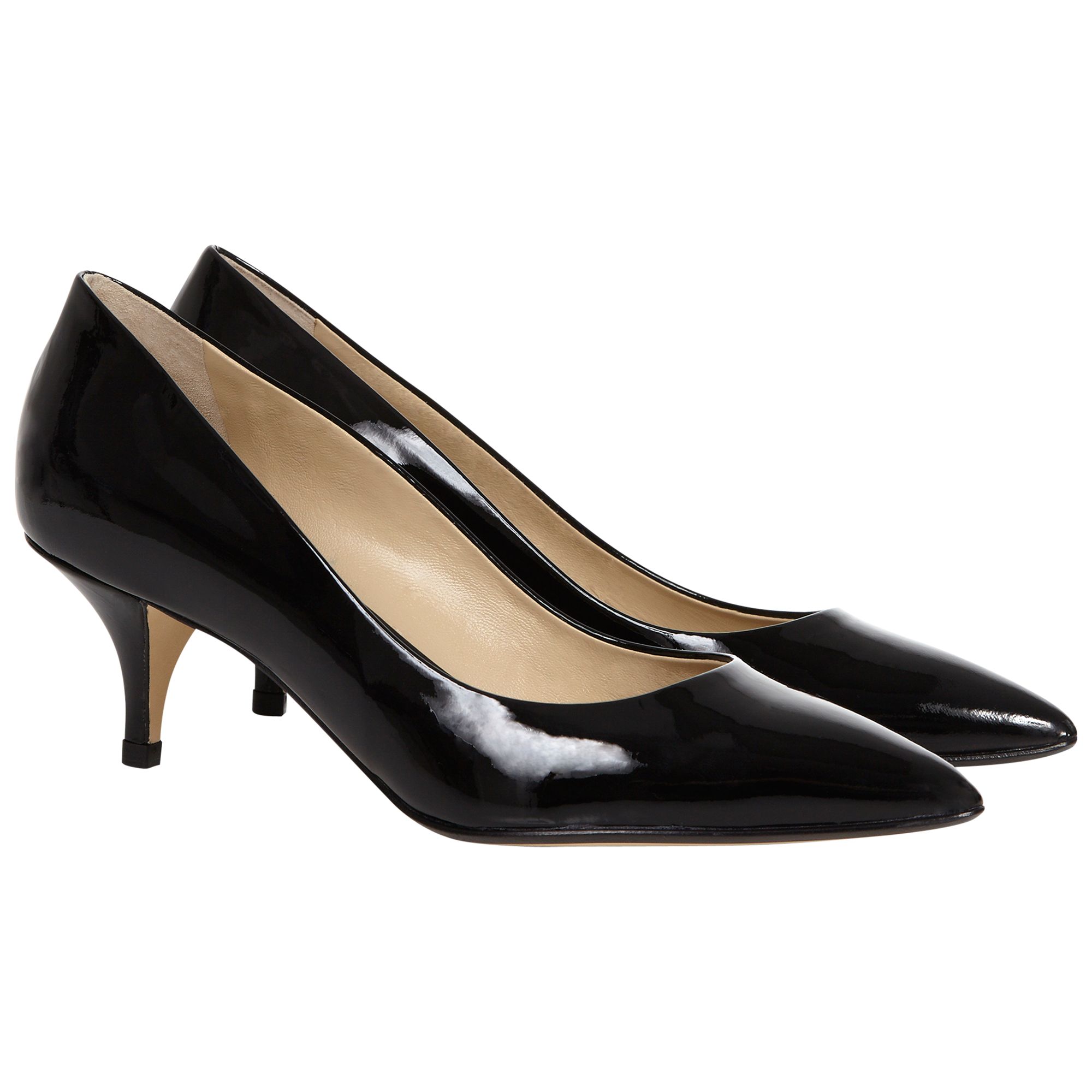 Buy Hobbs Arianne Leather Court Shoes | John Lewis