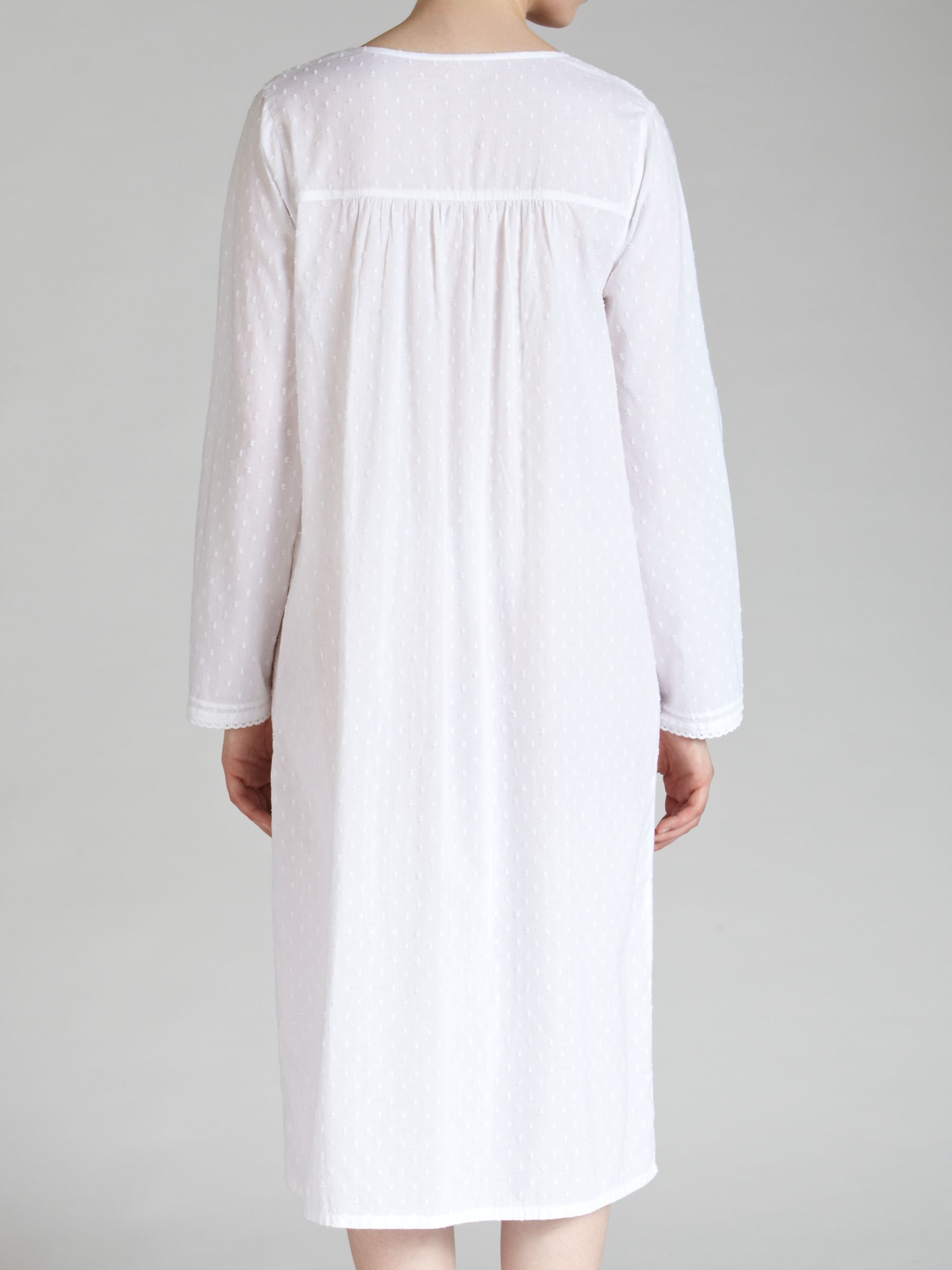 white cotton long nightdress