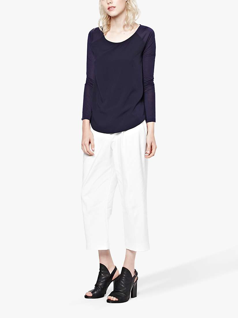 Buy French Connection Classic Polly Long Sleeve T-Shirt, Black Online at johnlewis.com