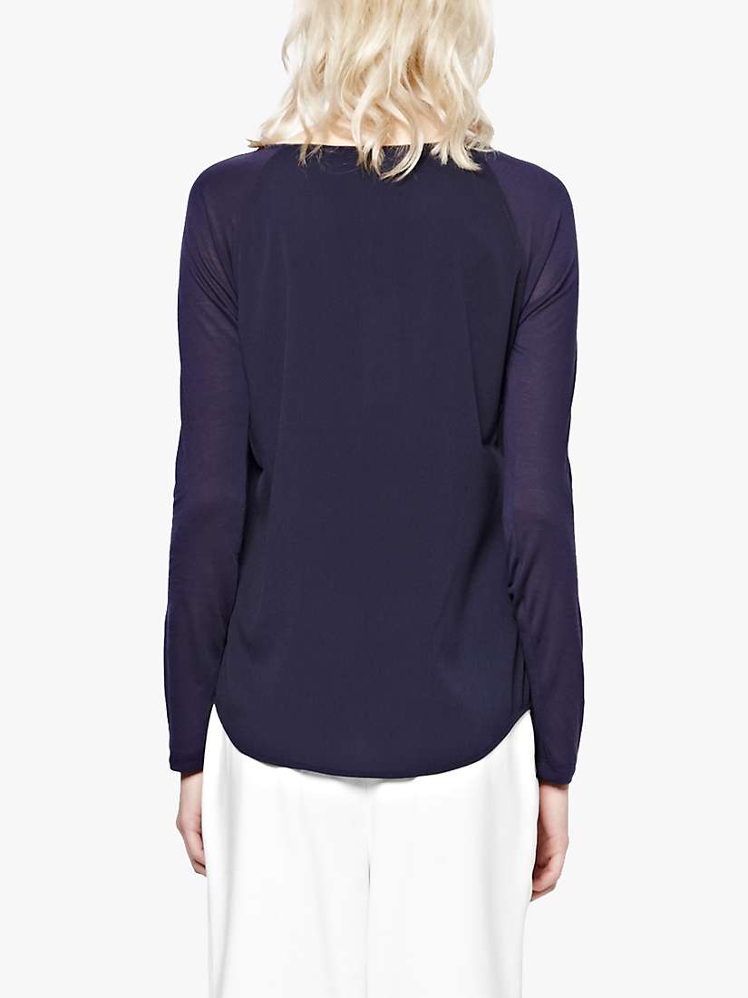 Buy French Connection Classic Polly Long Sleeve T-Shirt, Black Online at johnlewis.com