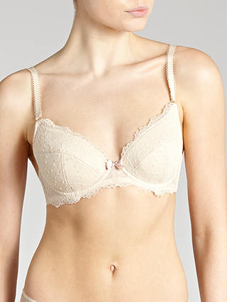 COLLECTION by John Lewis Genevieve Lace Plunge Bra, Nude