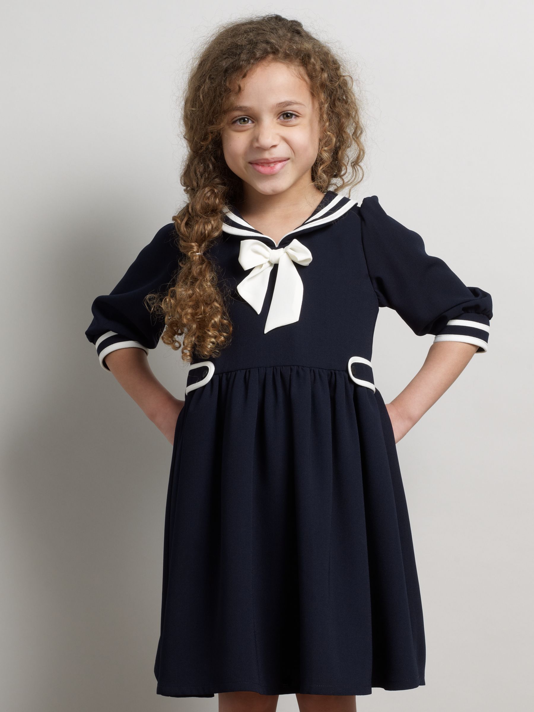 navy sailor dress girl