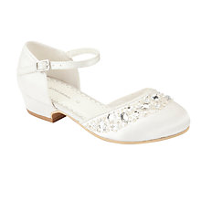 Buy John Lewis Girl Jewelled Princess Bridesmaid Shoes, Ivory Online at ...