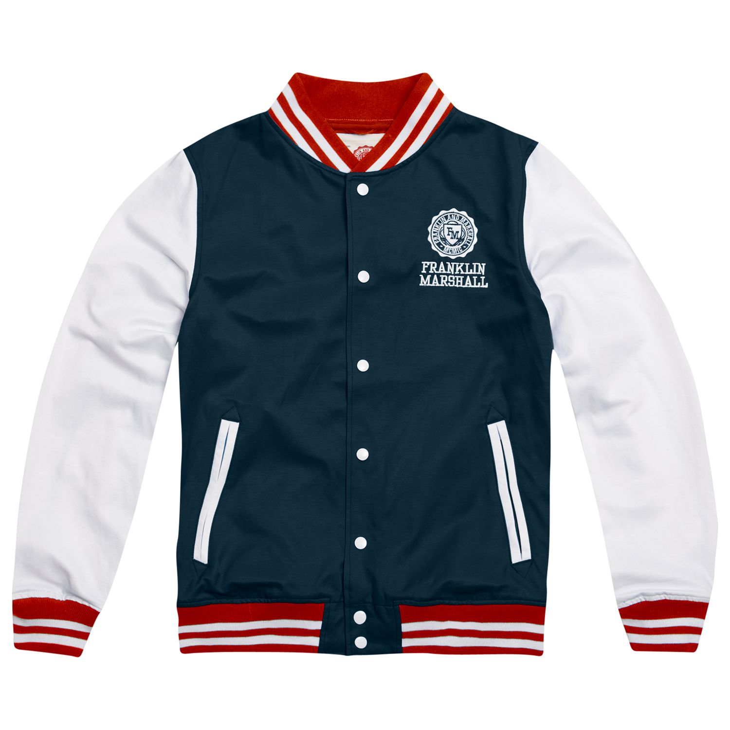 Franklin & Marshall Varsity Baseball Jacket, Navy