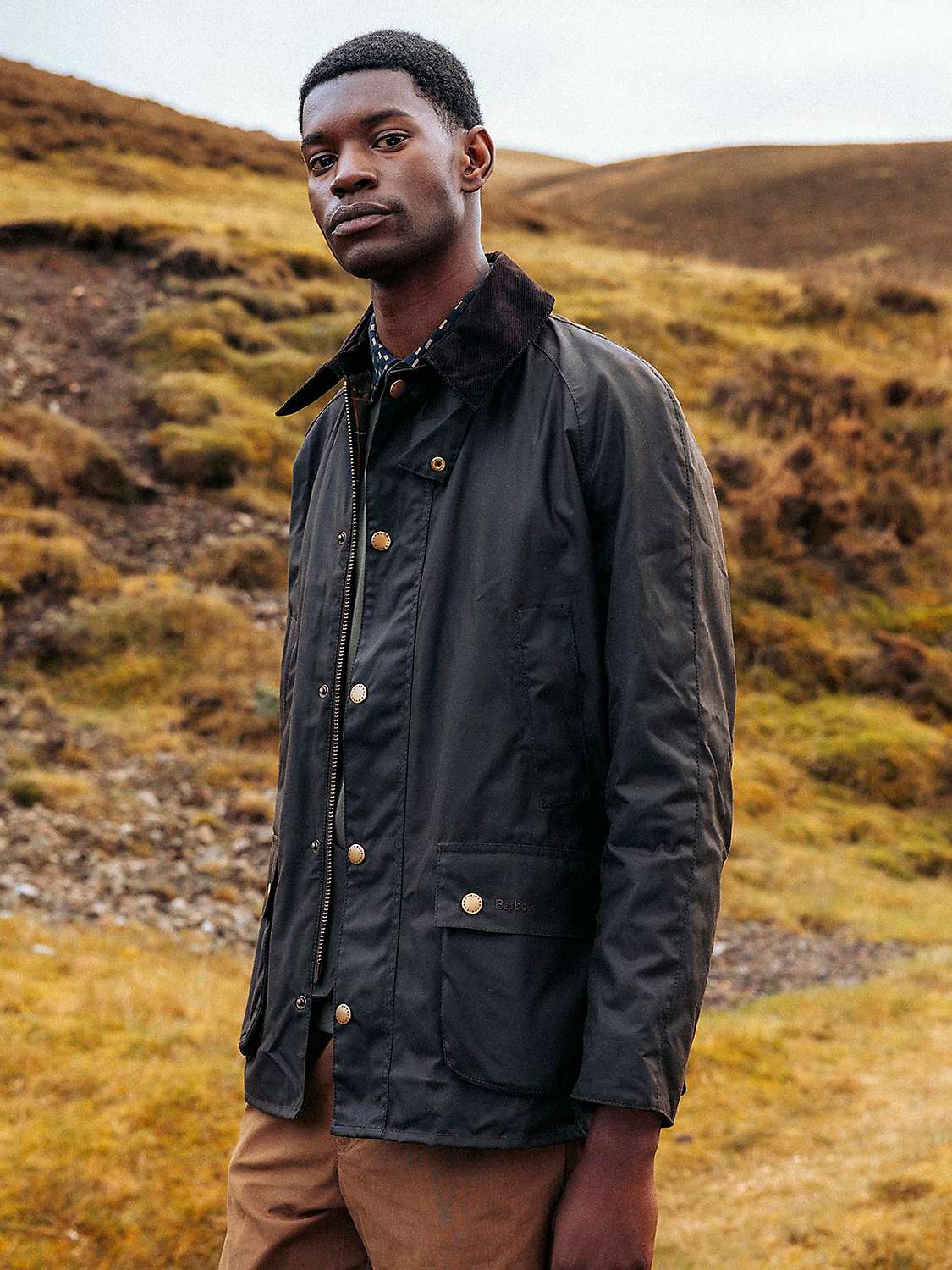 Barbour Mens Ashby Wax Jacket-Olive | canoeracing.org.uk