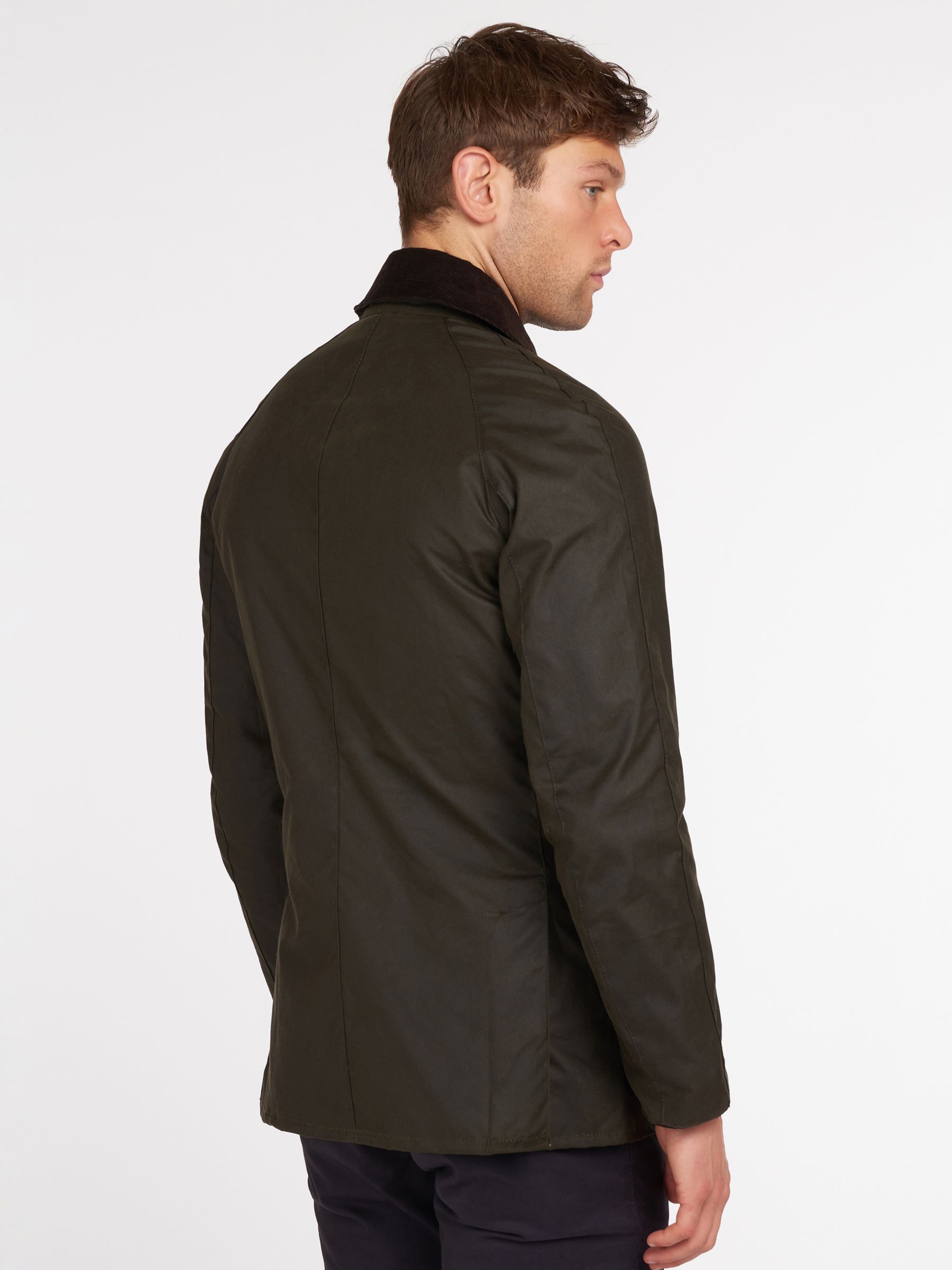Buy Barbour Ashby Waxed Cotton Field Jacket, Olive Online at johnlewis.com