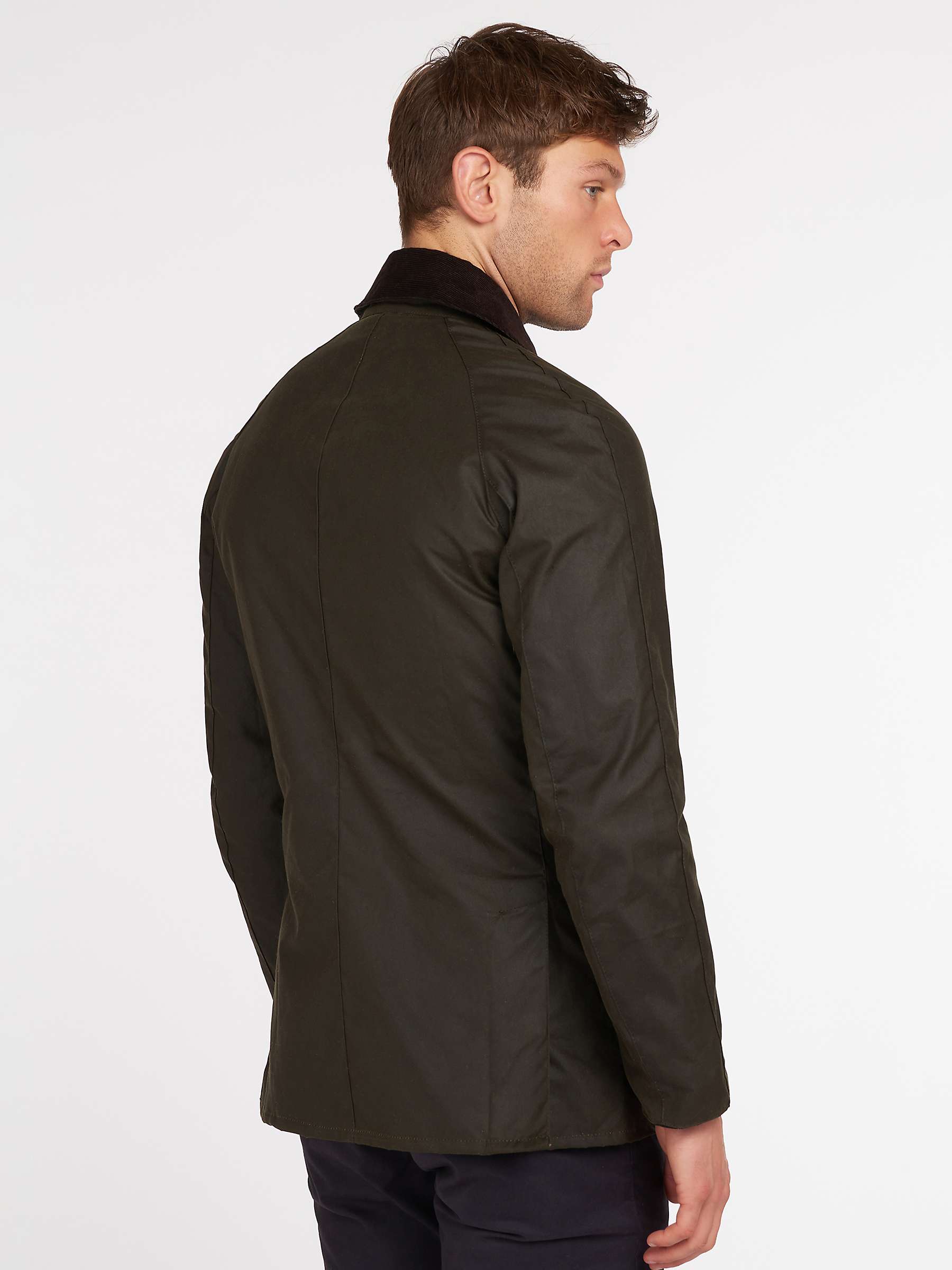 Buy Barbour Ashby Waxed Cotton Field Jacket, Olive Online at johnlewis.com