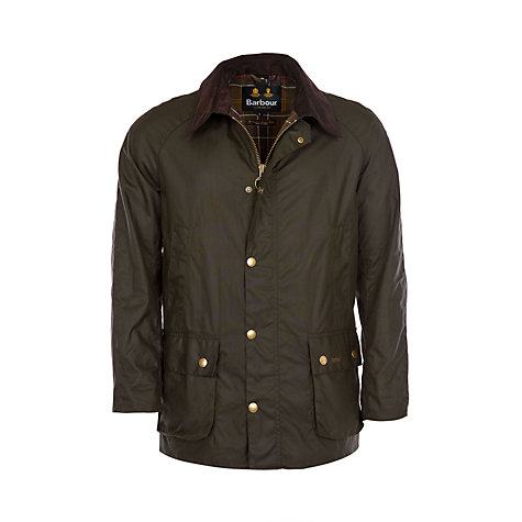 Buy Barbour Lifestyle Ashby Waxed Cotton Field Jacket, Olive | John Lewis