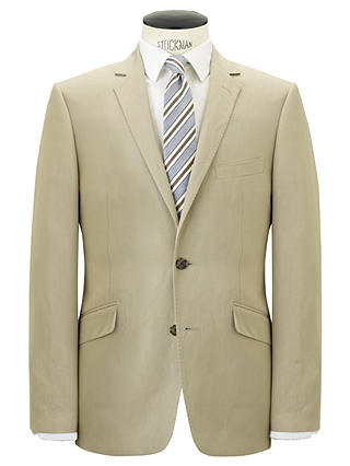 John Lewis Tailored Silk Linen Blend Suit Jacket, Stone at John Lewis ...