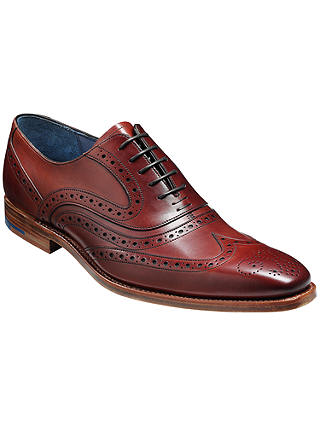 Barker McClean Goodyear Welted Leather Brogues, Rosewood Calf at John Lewis & Partners