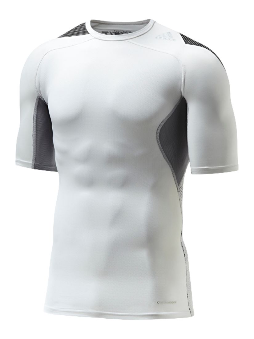 adidas men's techfit climacool long sleeve t shirt white