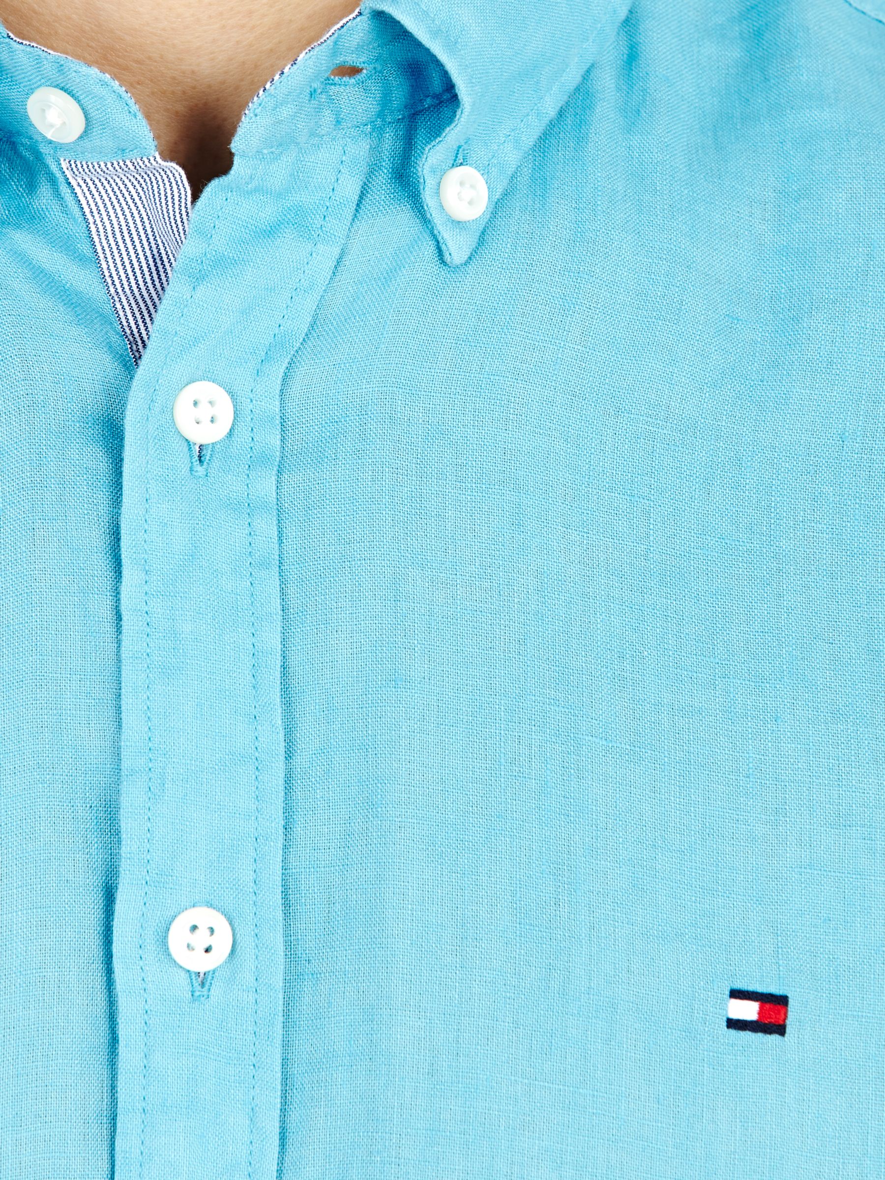 tommy hilfiger turquoise shirt