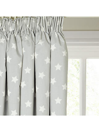 little home at John Lewis Star Pencil Pleat Pair Blackout Lined Children's Curtains