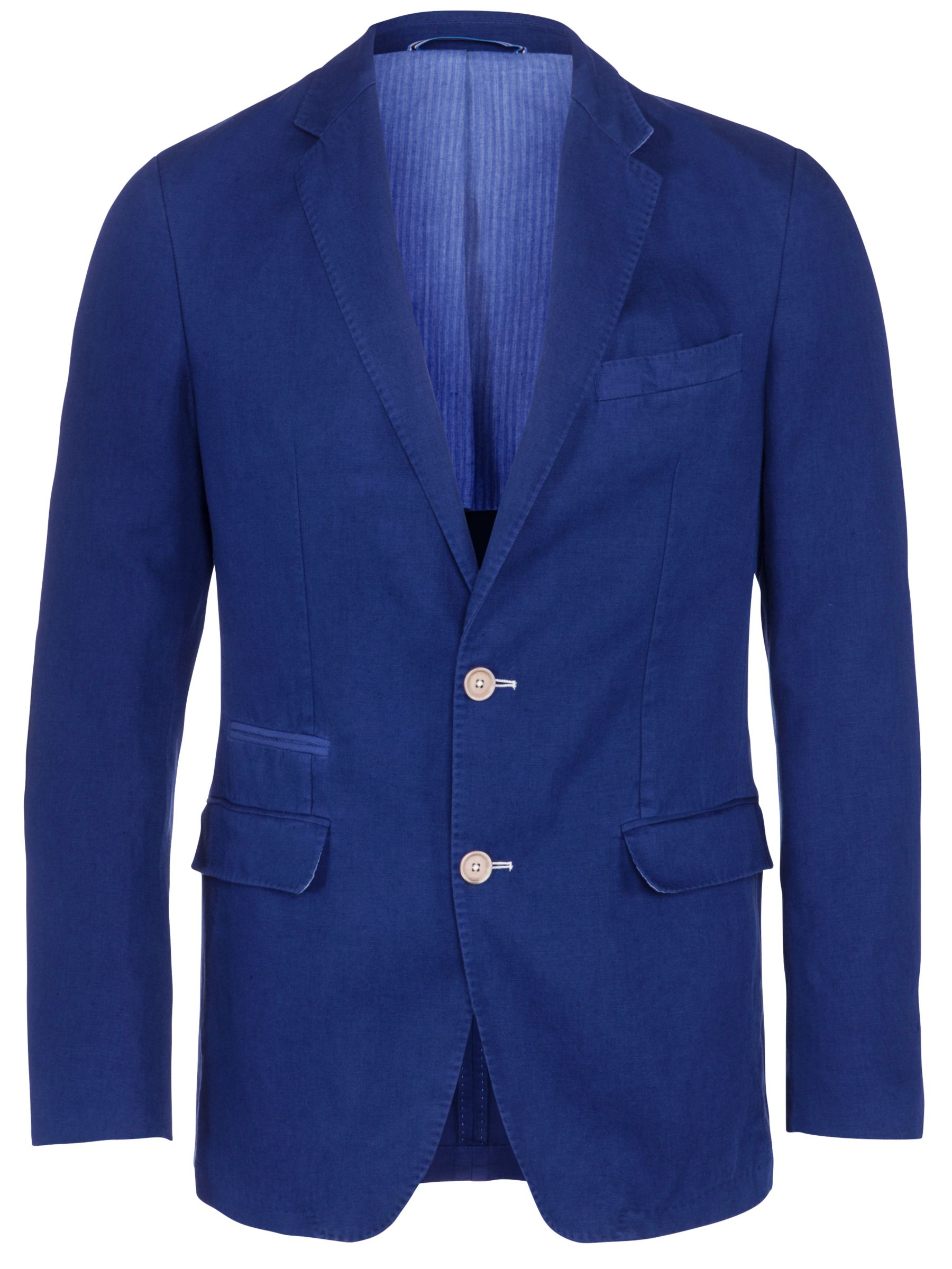 Buy Tommy Hilfiger Roman Linen Cotton Blazer, Bright Blue Online at ...