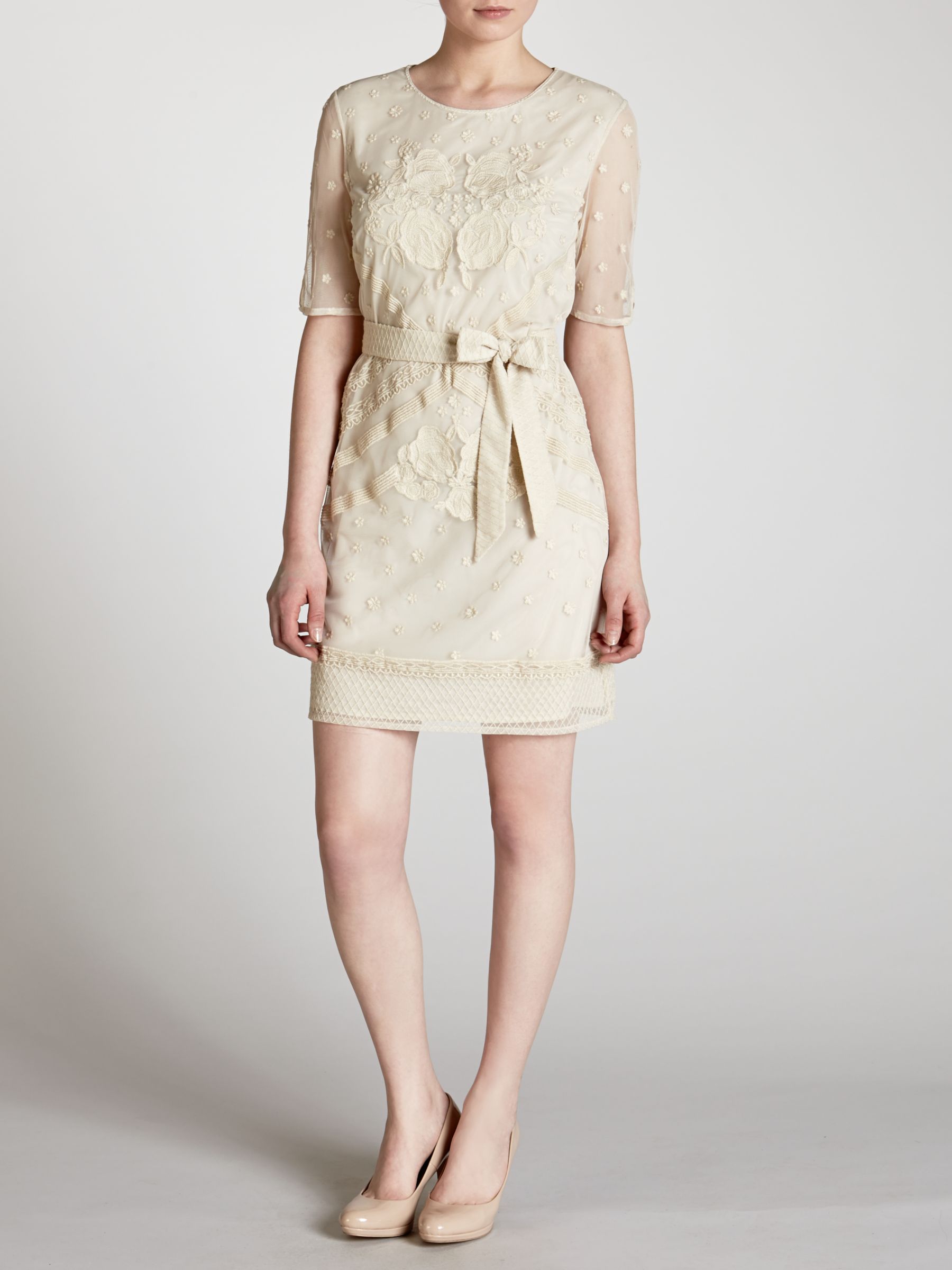 Hoss Intropia Lace Dress, Ivory at John Lewis & Partners