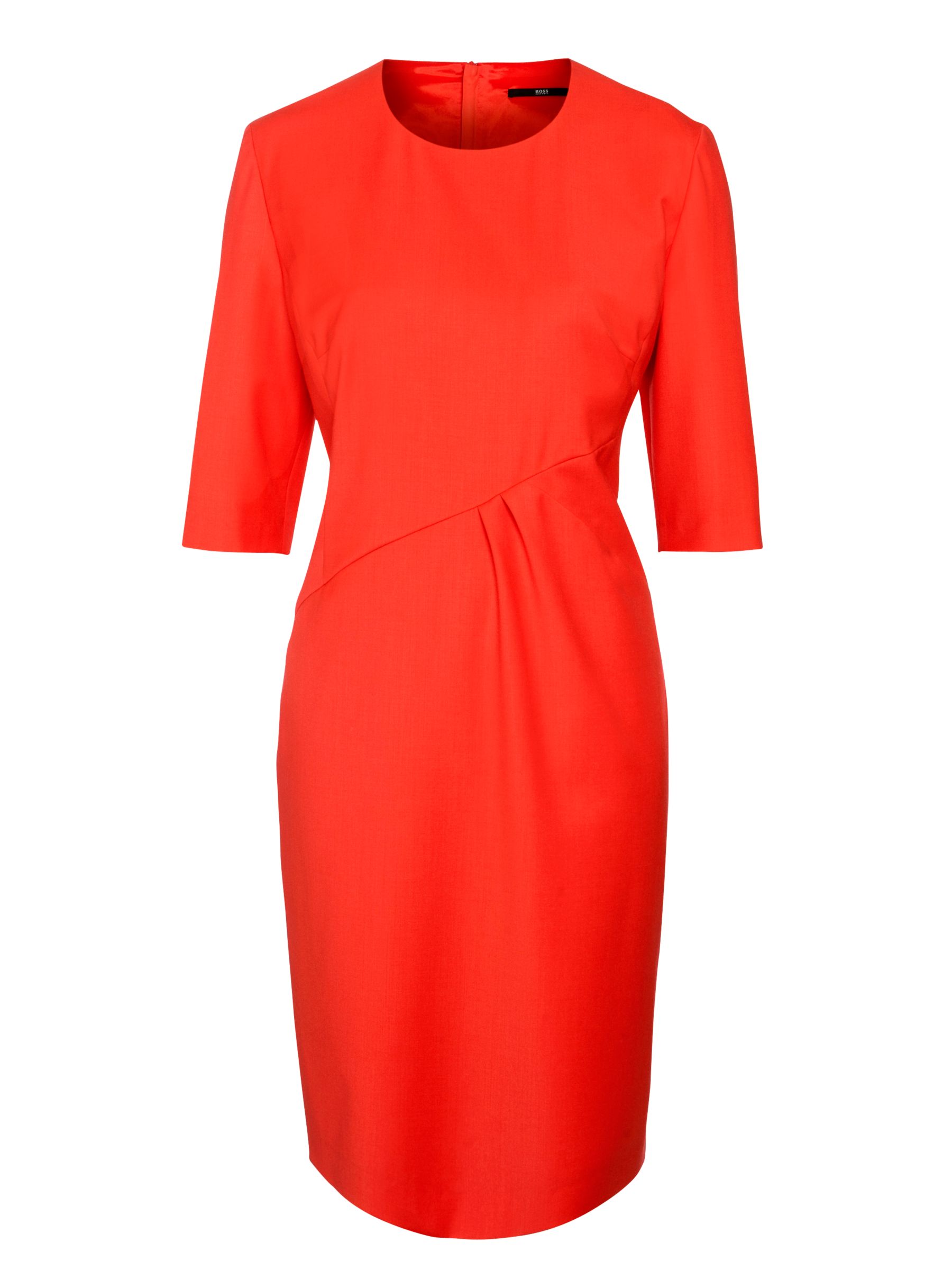 Buy Boss Black Wool Dipera Dress, Fire Red Online at johnlewis.com