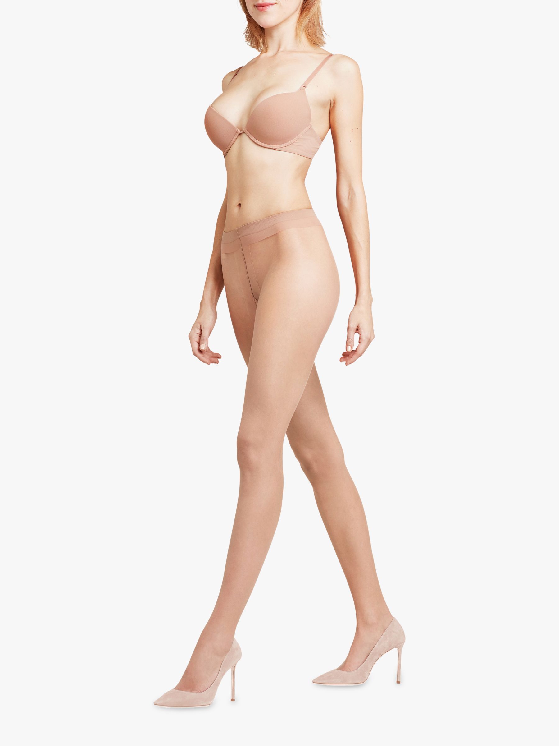 Wolford Luxe 9 Toeless Tights Caramel