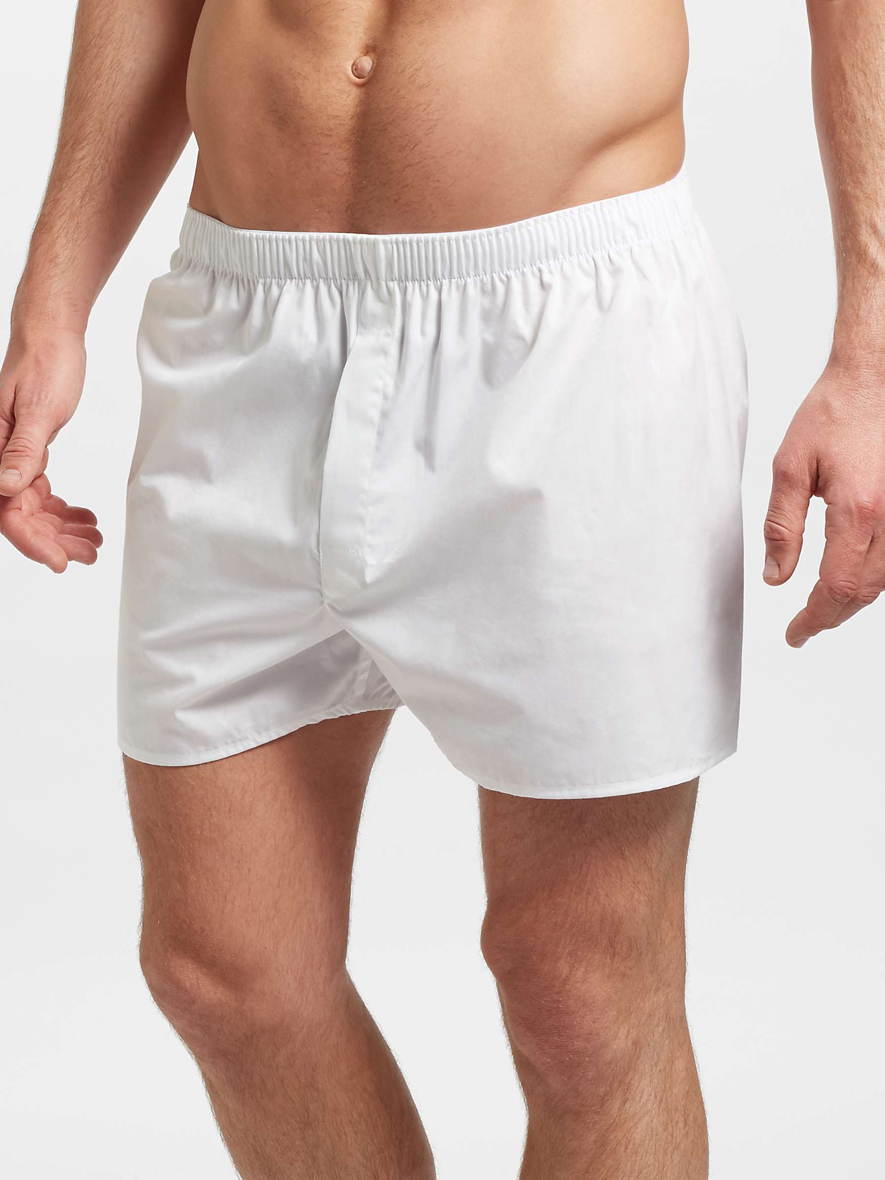 Sunspel Classic Cotton Boxer Shorts, White at John Lewis & Partners