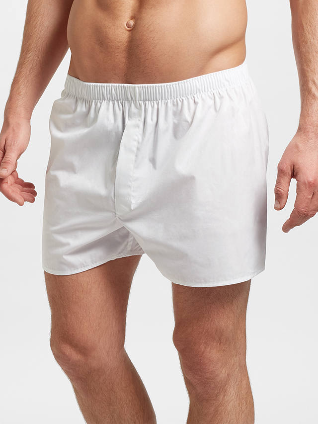 Sunspel Classic Cotton Boxer Shorts, White