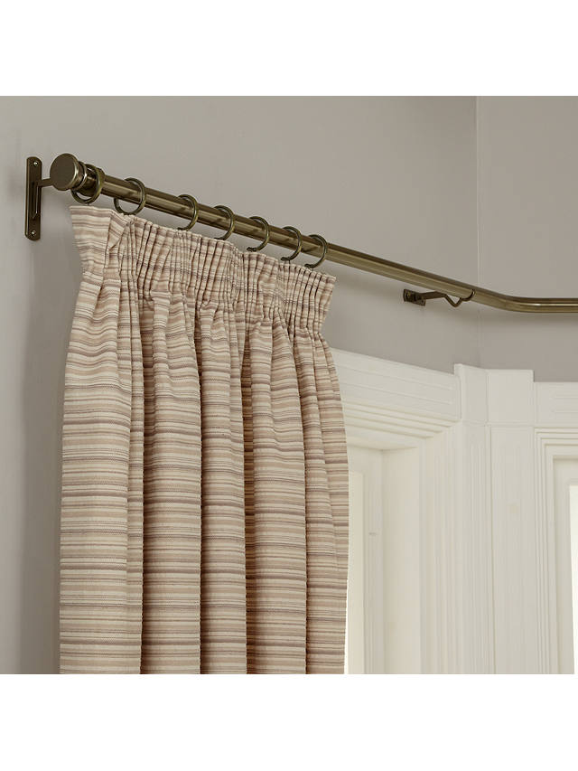 Rail John Lewis Pair of John Lewis Handmade Lined Cotton Curtains w Ideal for Bay Window 