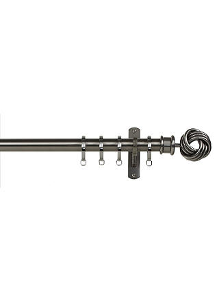 John Lewis Made to Measure Classic Straight Curtain Pole, Knot Finial