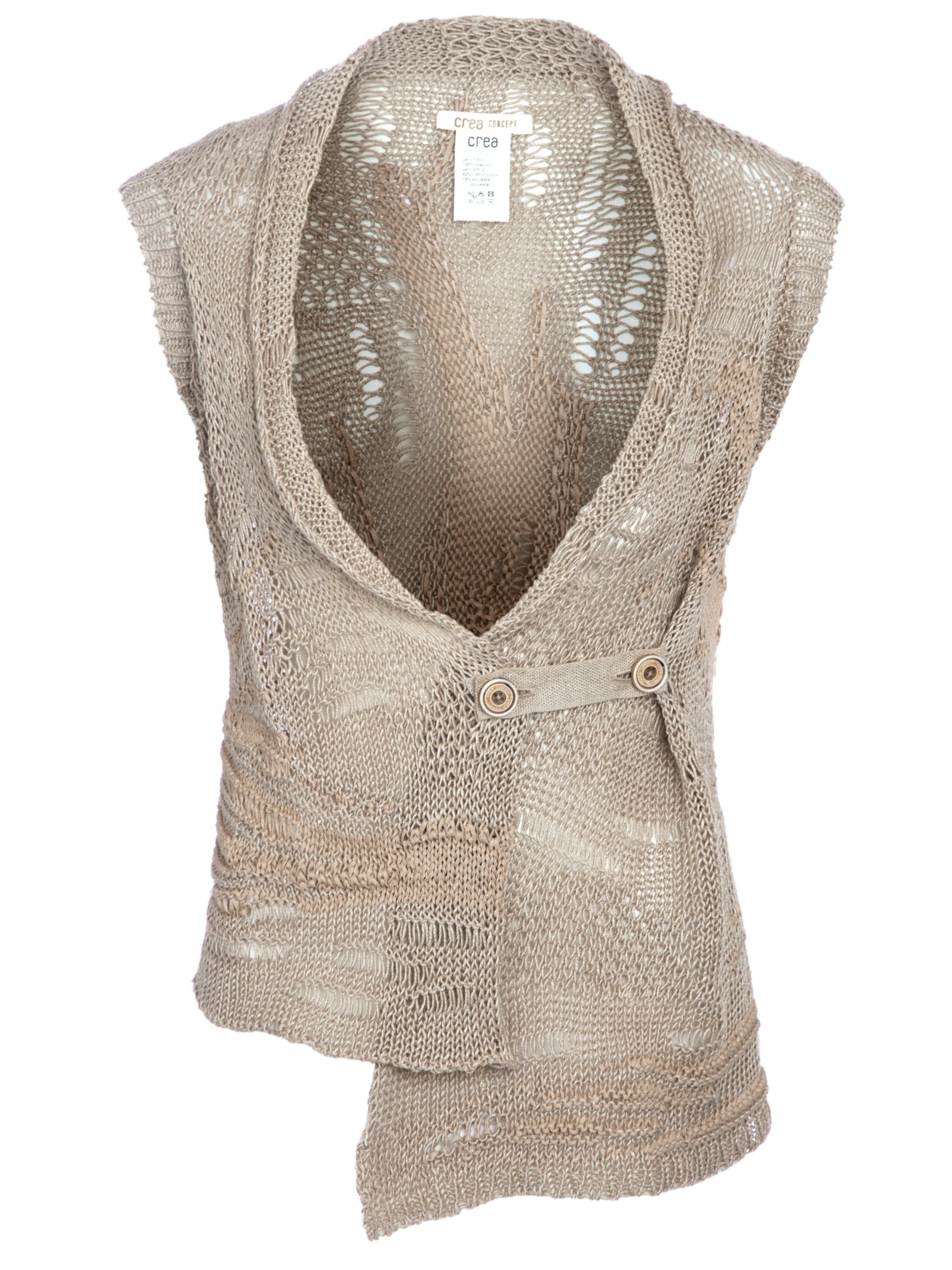Crea Concept Textured Waistcoat, Taupe at John Lewis & Partners