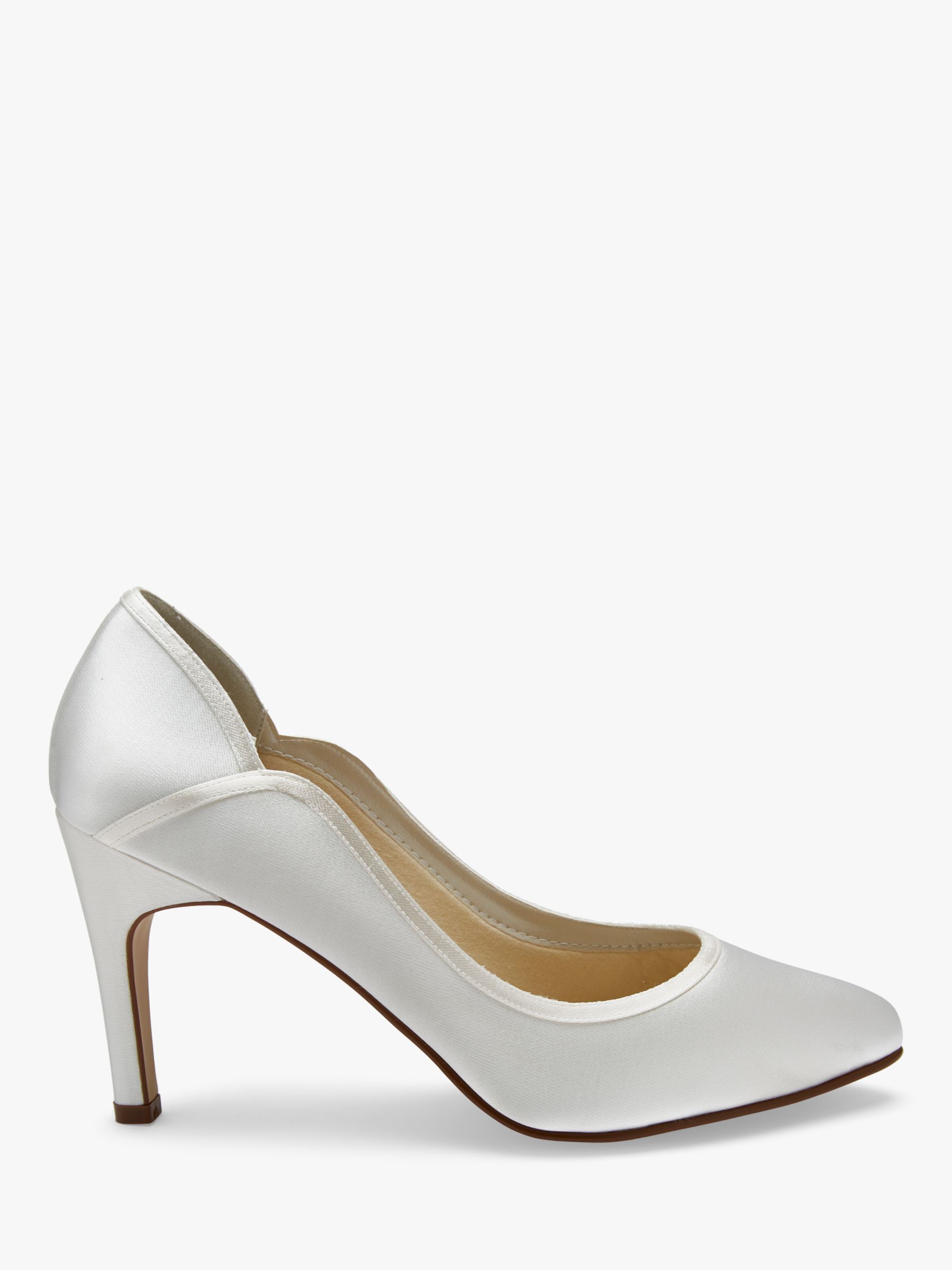 Rainbow Club Lucy Satin Court Shoes, Ivory at John Lewis