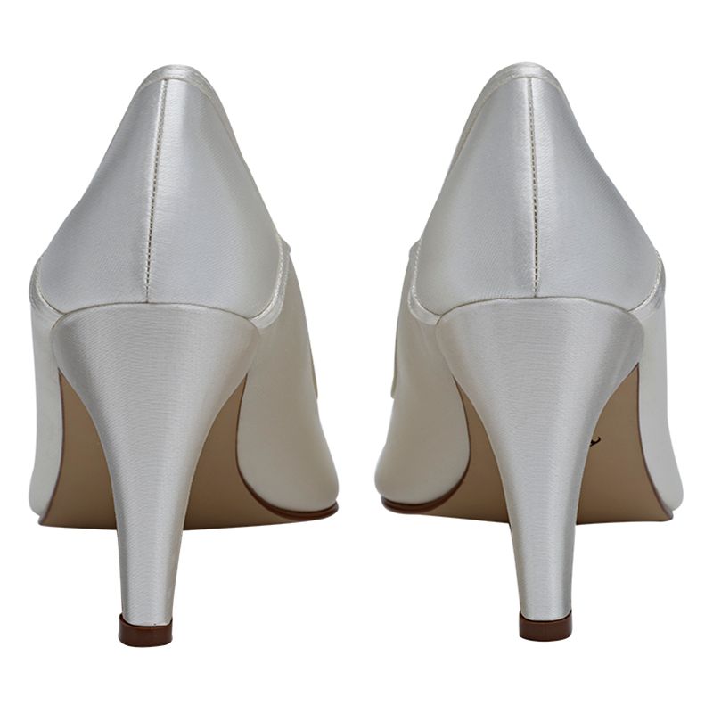 Rainbow Club Lucy Satin Court Shoes, Ivory at John Lewis