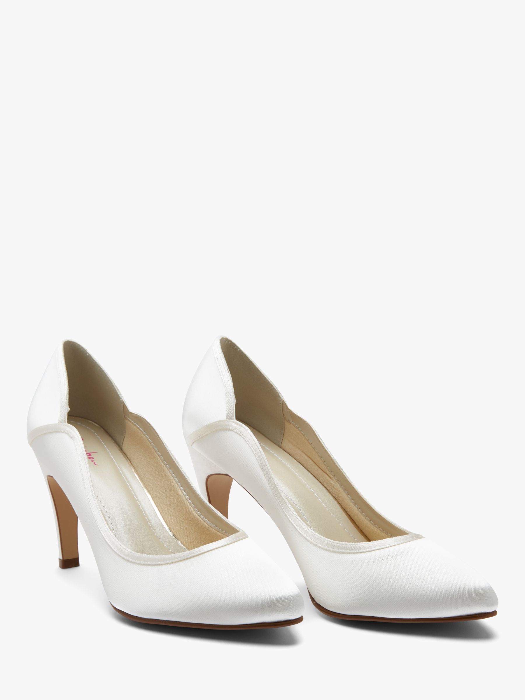 Rainbow Club Lucy Satin Court Shoes, Ivory, 7