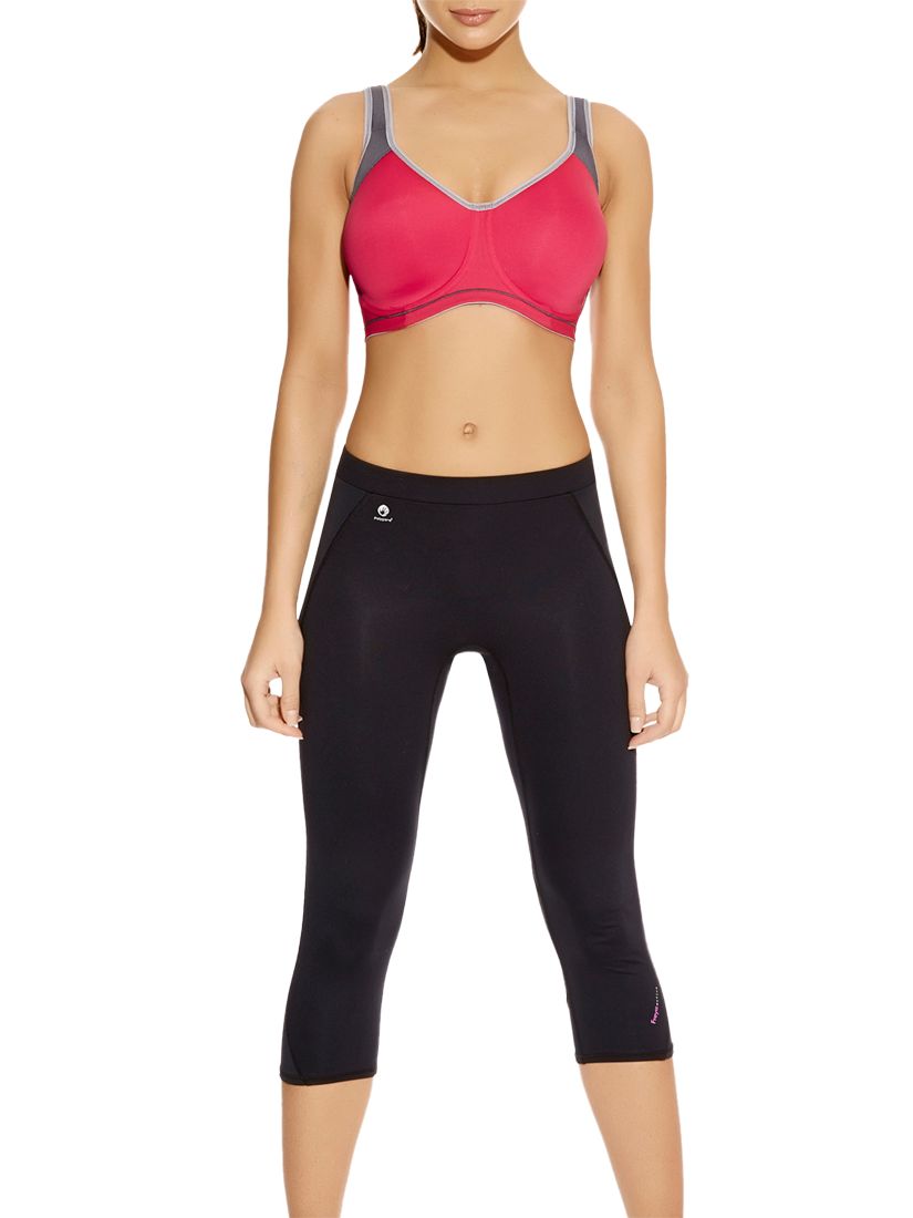Freya Sonic Sports Underwired Moulded Crop Top Bra, Hot Crimson at