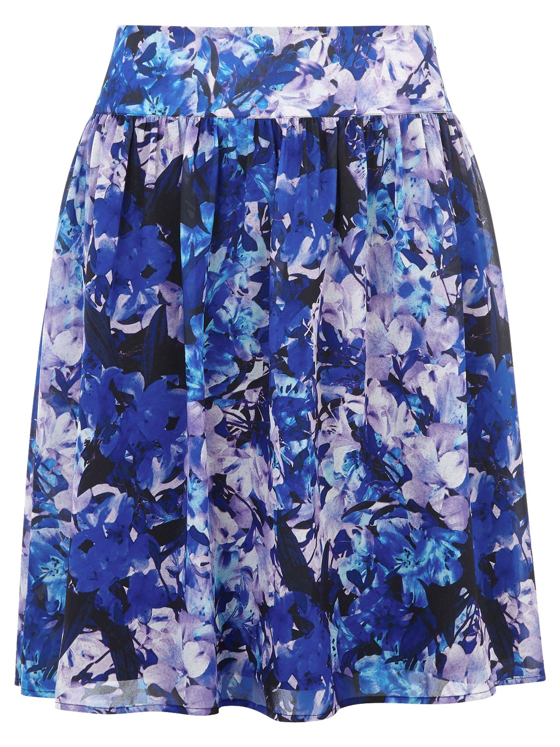 Kaliko Honour Print Full Skirt, Blue at John Lewis & Partners