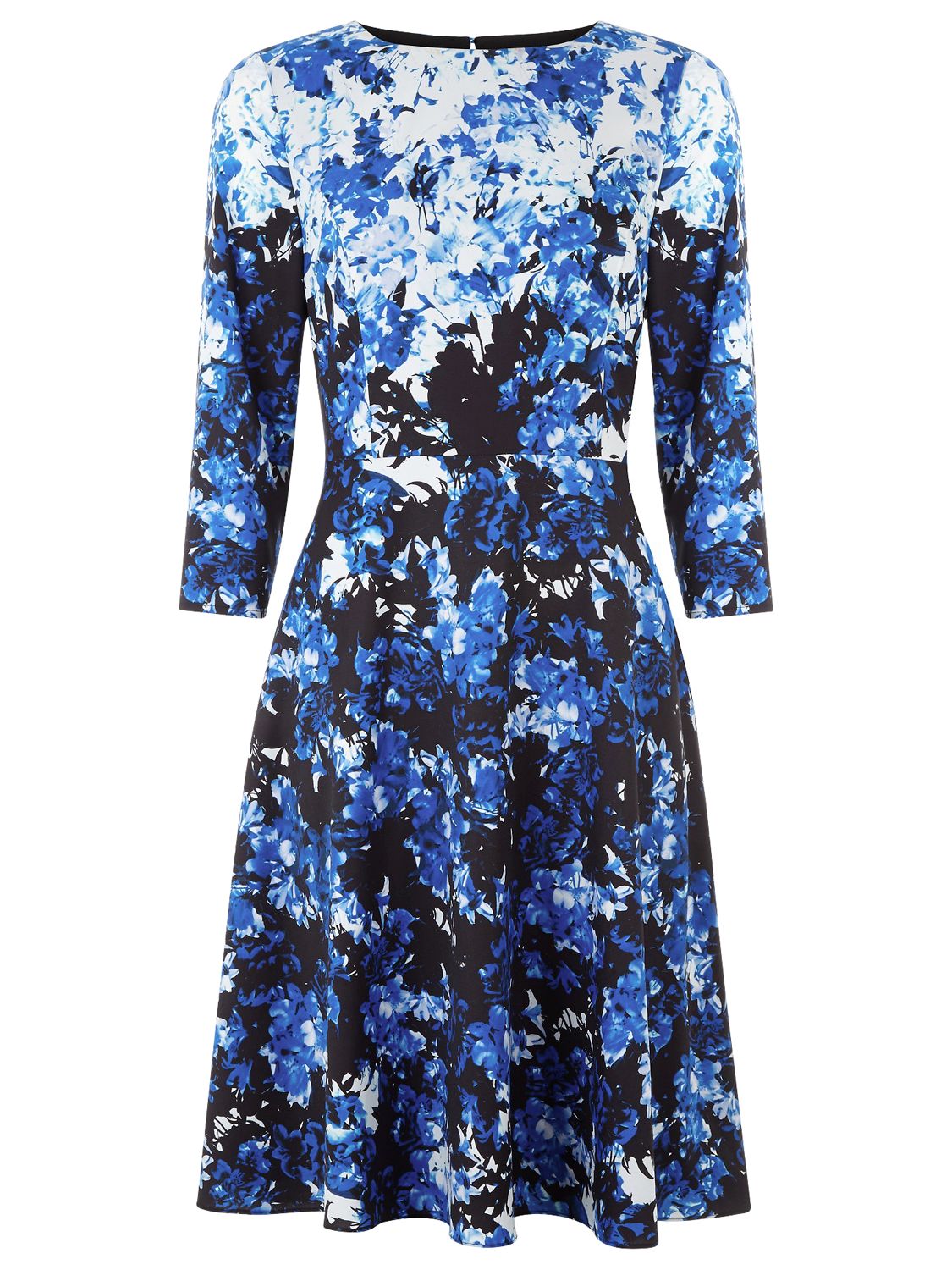 Kaliko Eastern Lilly Skater Dress, Blue at John Lewis & Partners