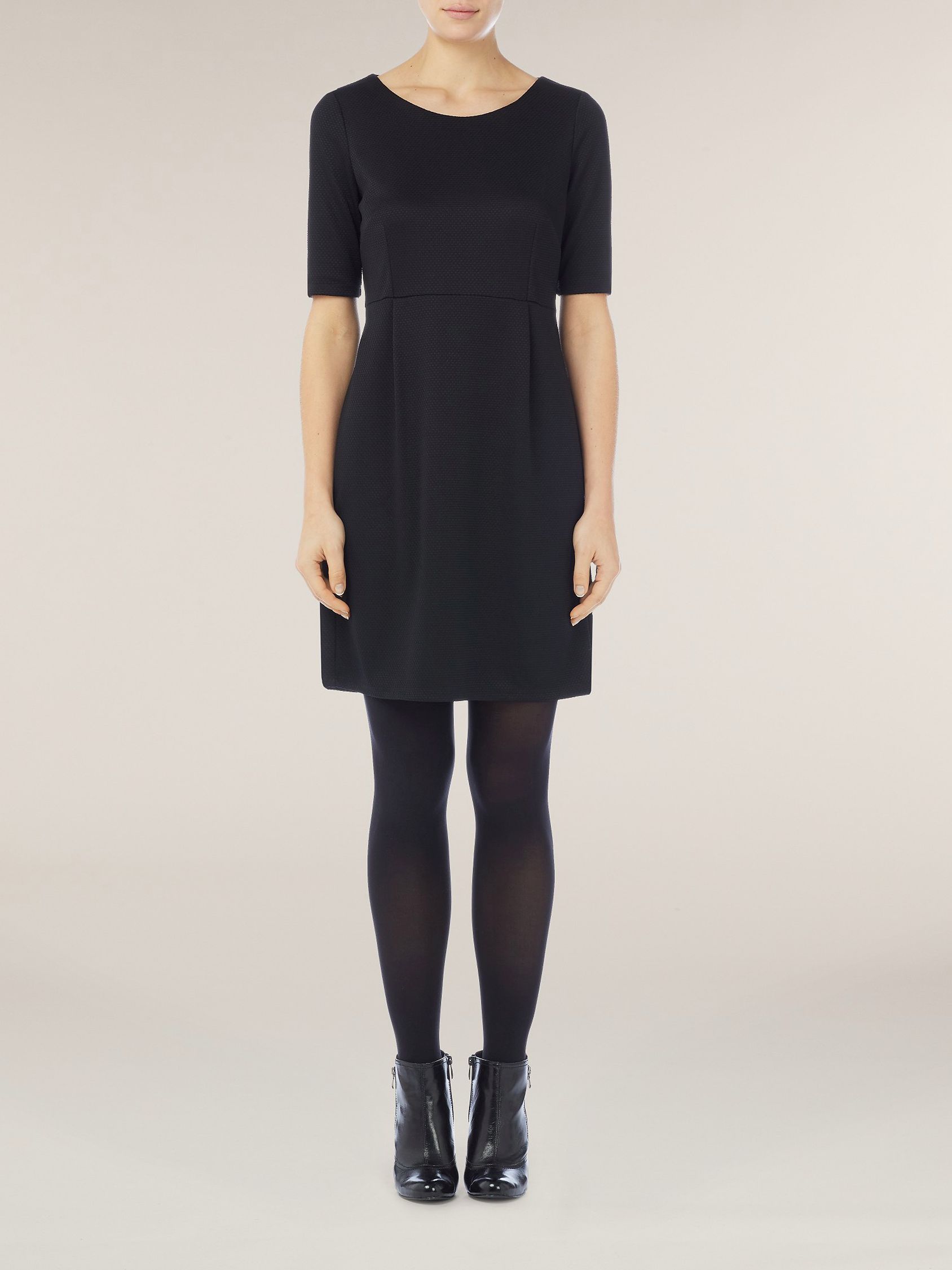 Kaliko Textured Dress, Black at John Lewis & Partners