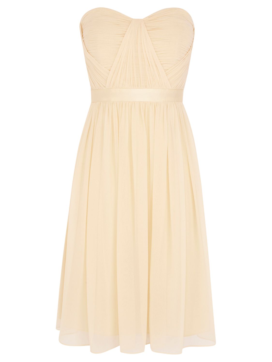 Coast Petite Mirabella Short Dress, Lemon at John Lewis & Partners