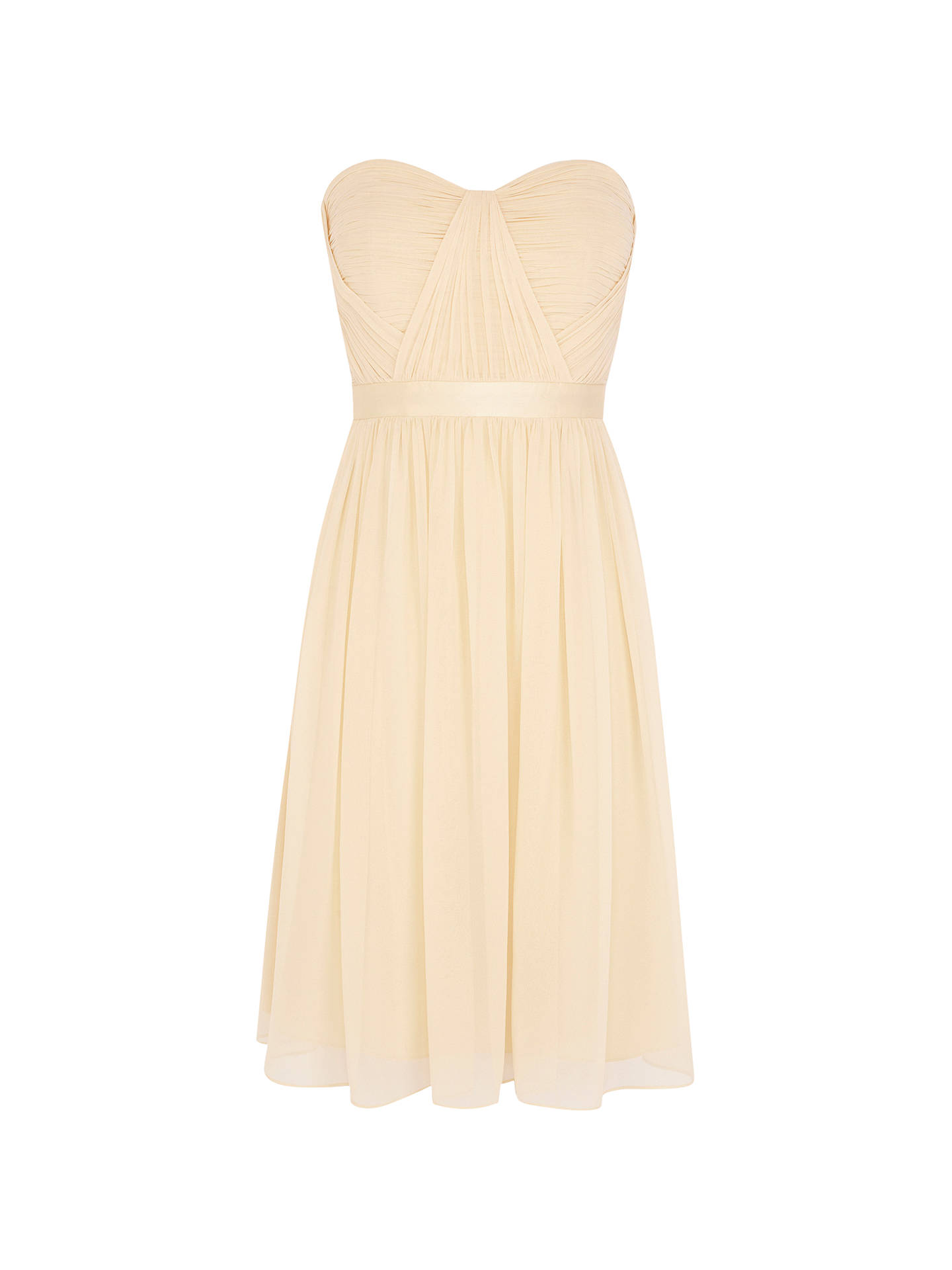 Coast Petite Mirabella Short Dress, Lemon at John Lewis & Partners
