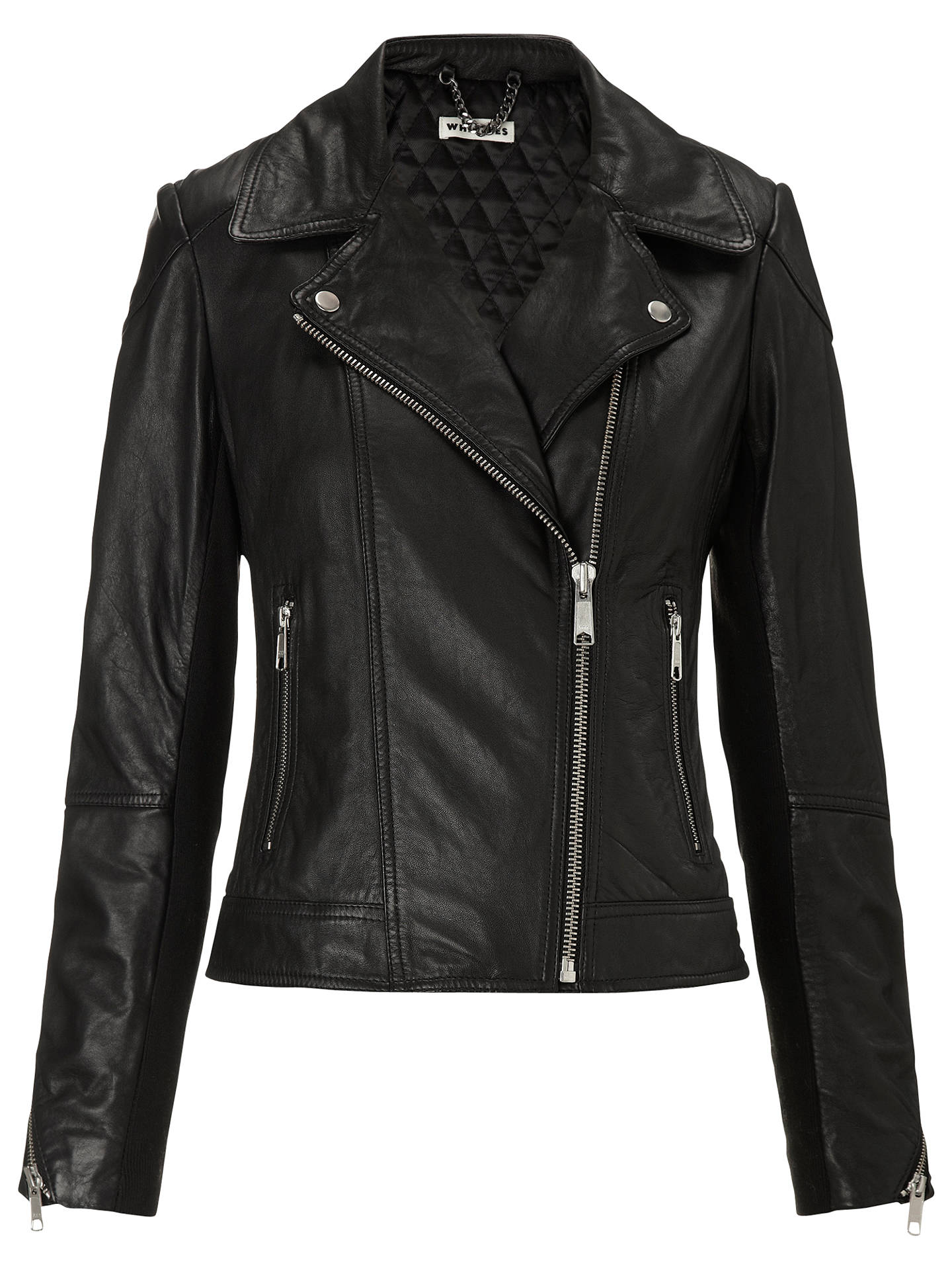 Whistles Lita Leather Jacket at John Lewis & Partners