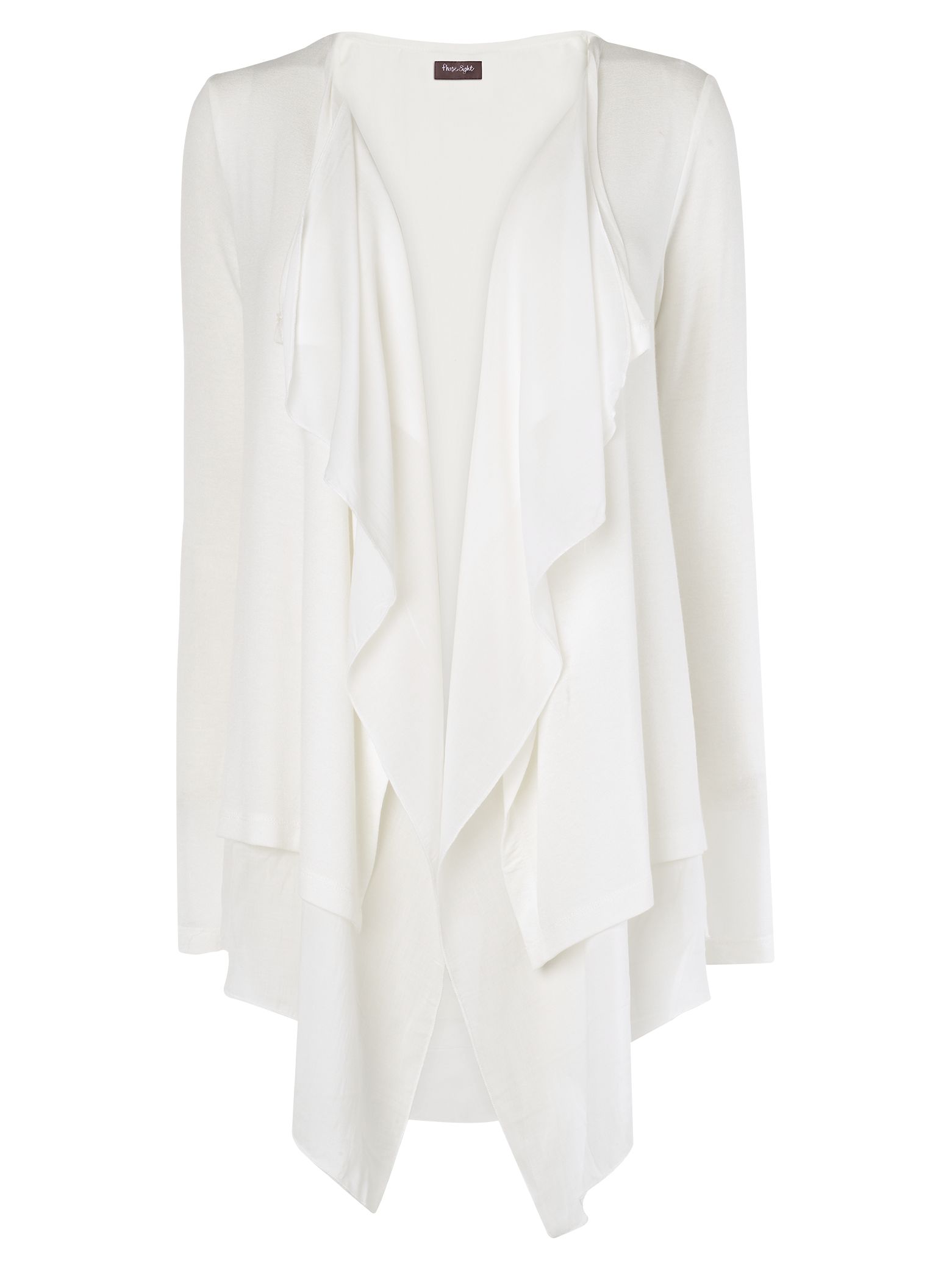 Phase Eight Montpellier Flora Frill Cardigan, Ivory at John Lewis ...