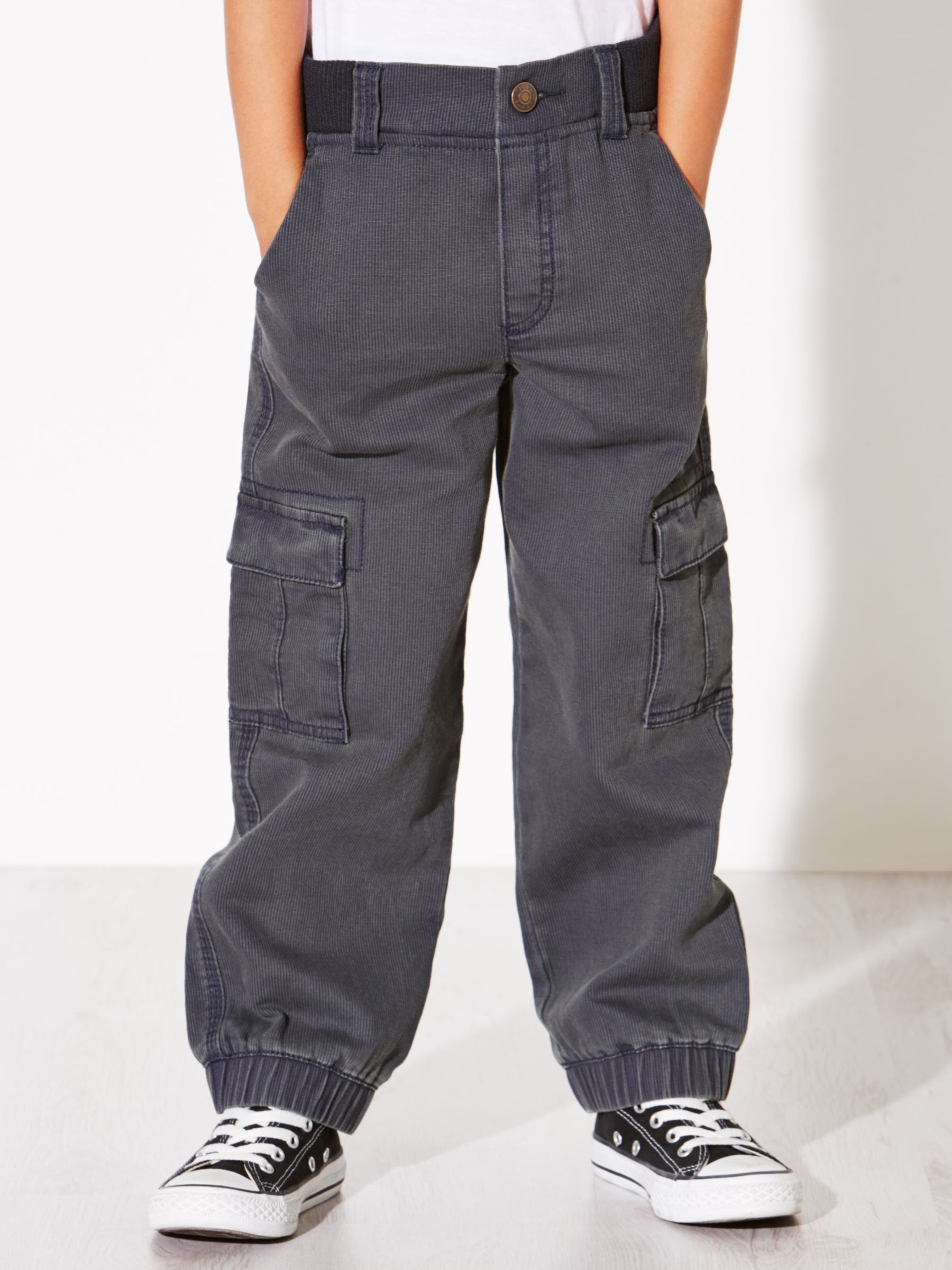 boys grey cargo trousers