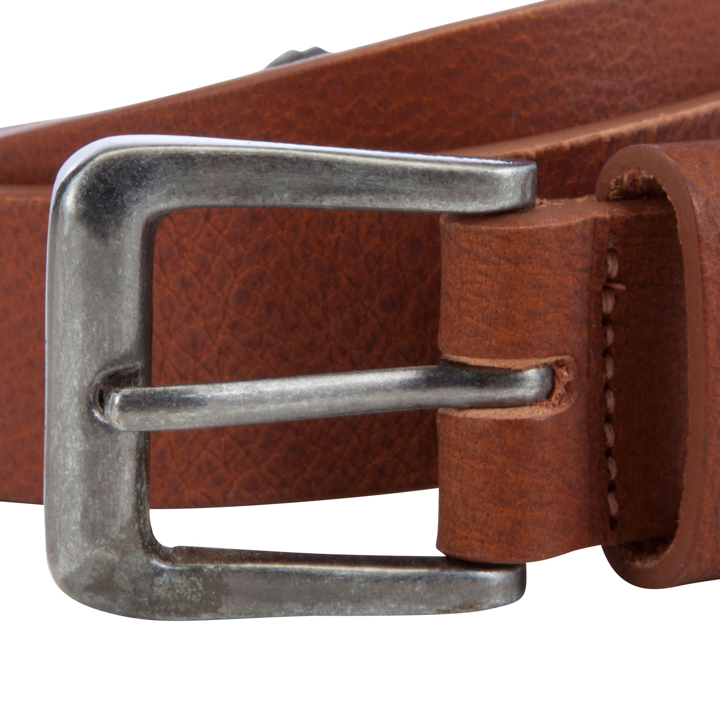 John Lewis Boy Leather Belt, Tan, S/M