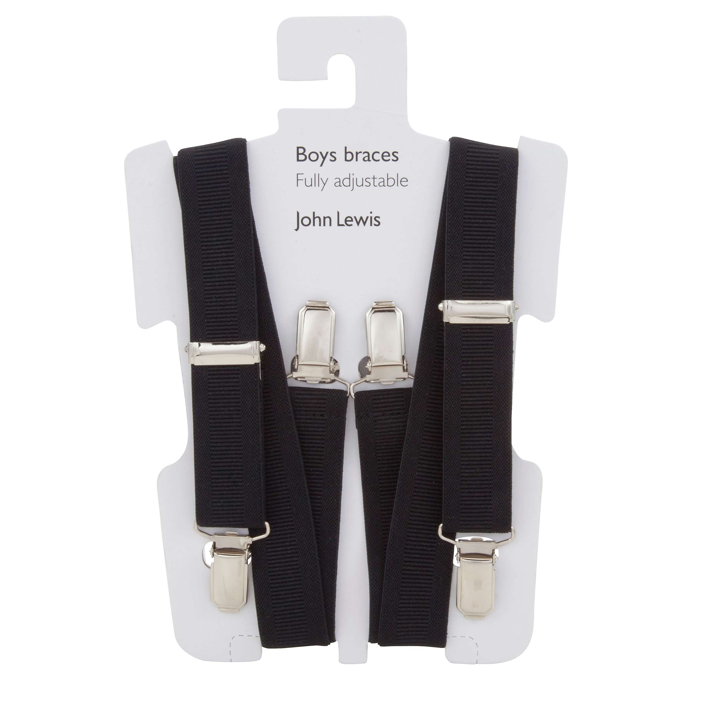 Buy John Lewis Boy Fully Adjustable Braces, One Size, Black Online at johnlewis.com